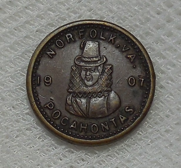 1907 JAMESTOWN EXPOSITION POCAHONTAS MEDALLION NO HOLE 1907 JAMESTOWN EXPOSITION POCAHONTAS MEDALLION NO HOLE