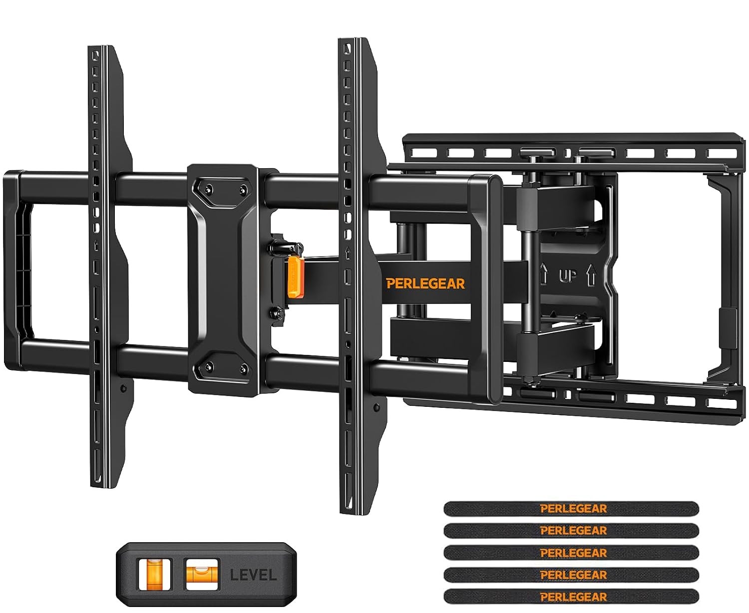 Perlegear Full Motion TV Wall Mount for 42–86 inch TVs up to 132 lbs
