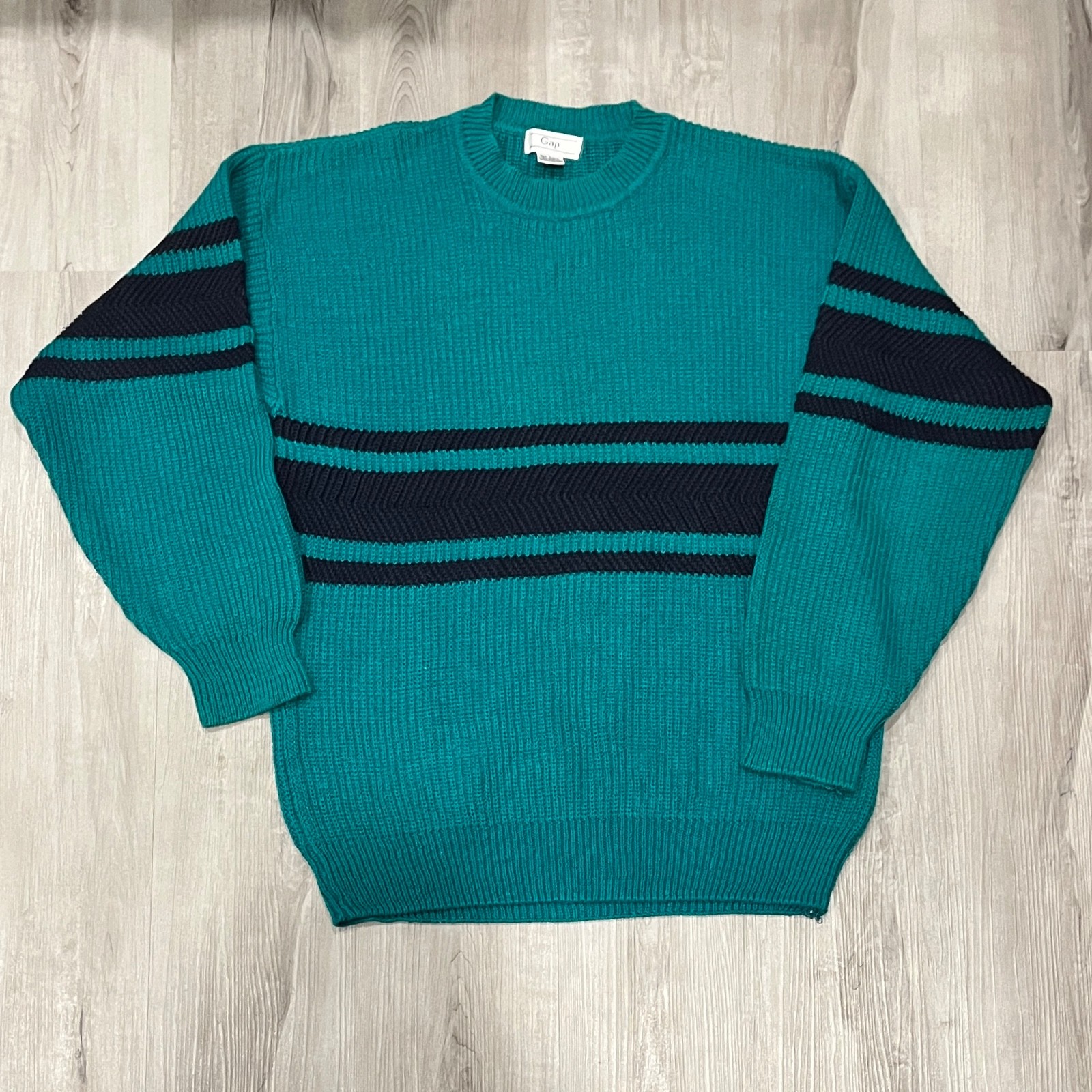 Vintage 1990s GAP Striped Knit Crewneck Sweater