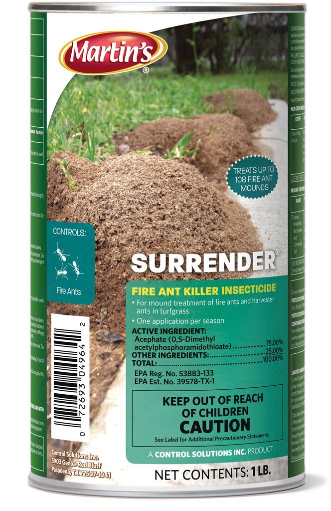 Martin's Surrender Acephate 75% Fire Ant Killer Mound Insecticide - 1 lb. Can