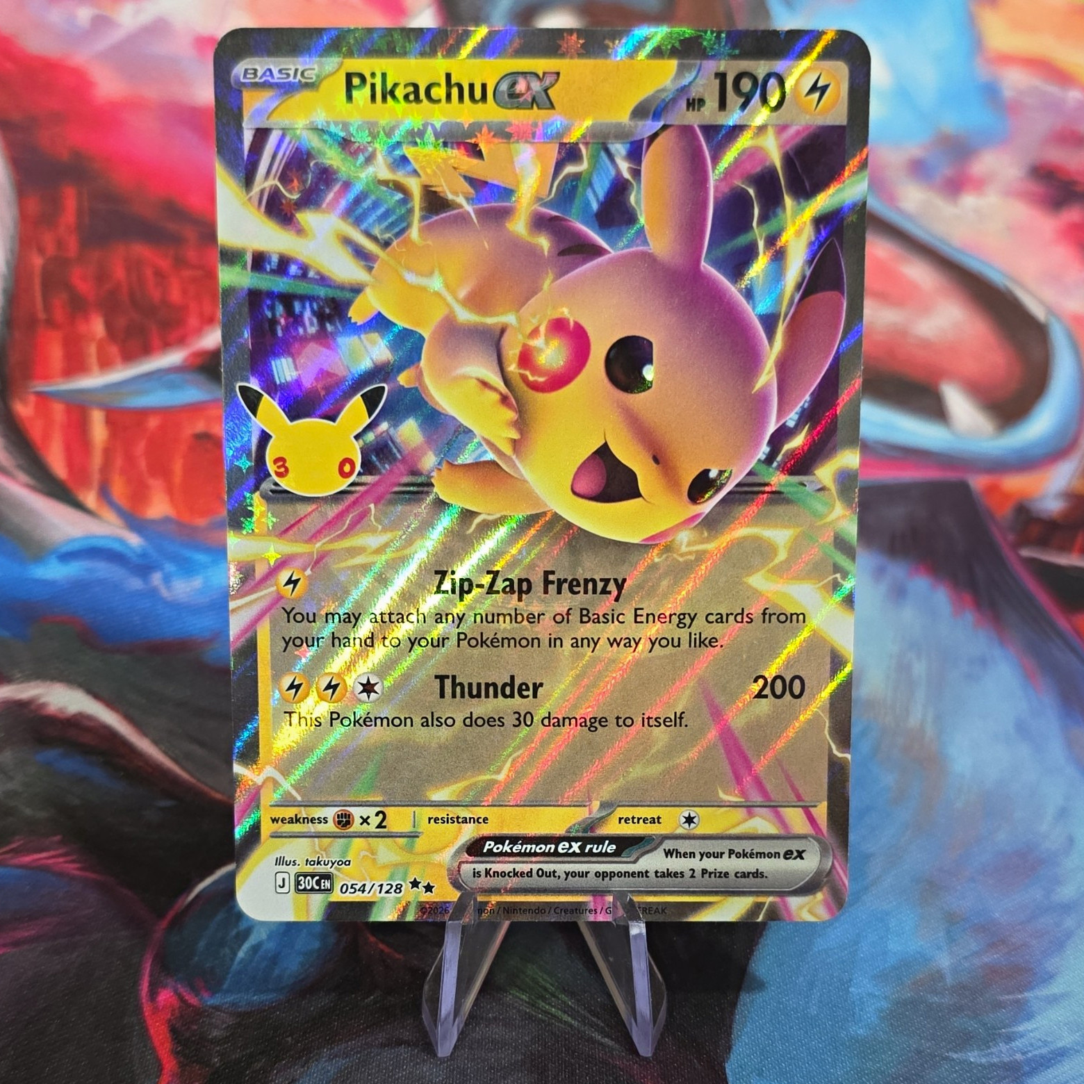 Pikachu ex 054/128 Double Rare ME: 30th Celebration Pikachu ex 054/128 Double Rare ME: 30th Celebration