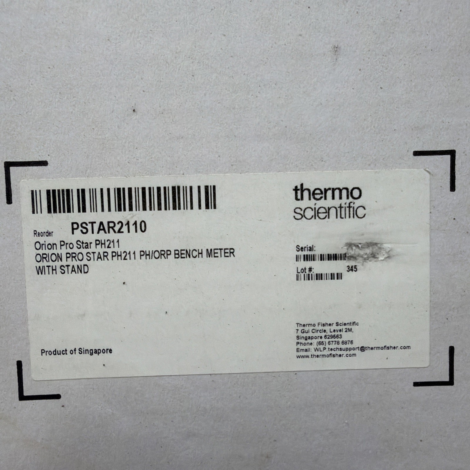 Thermo Scientific PSTAR2001 Benchtop pH Meter OrionProStarPH211
