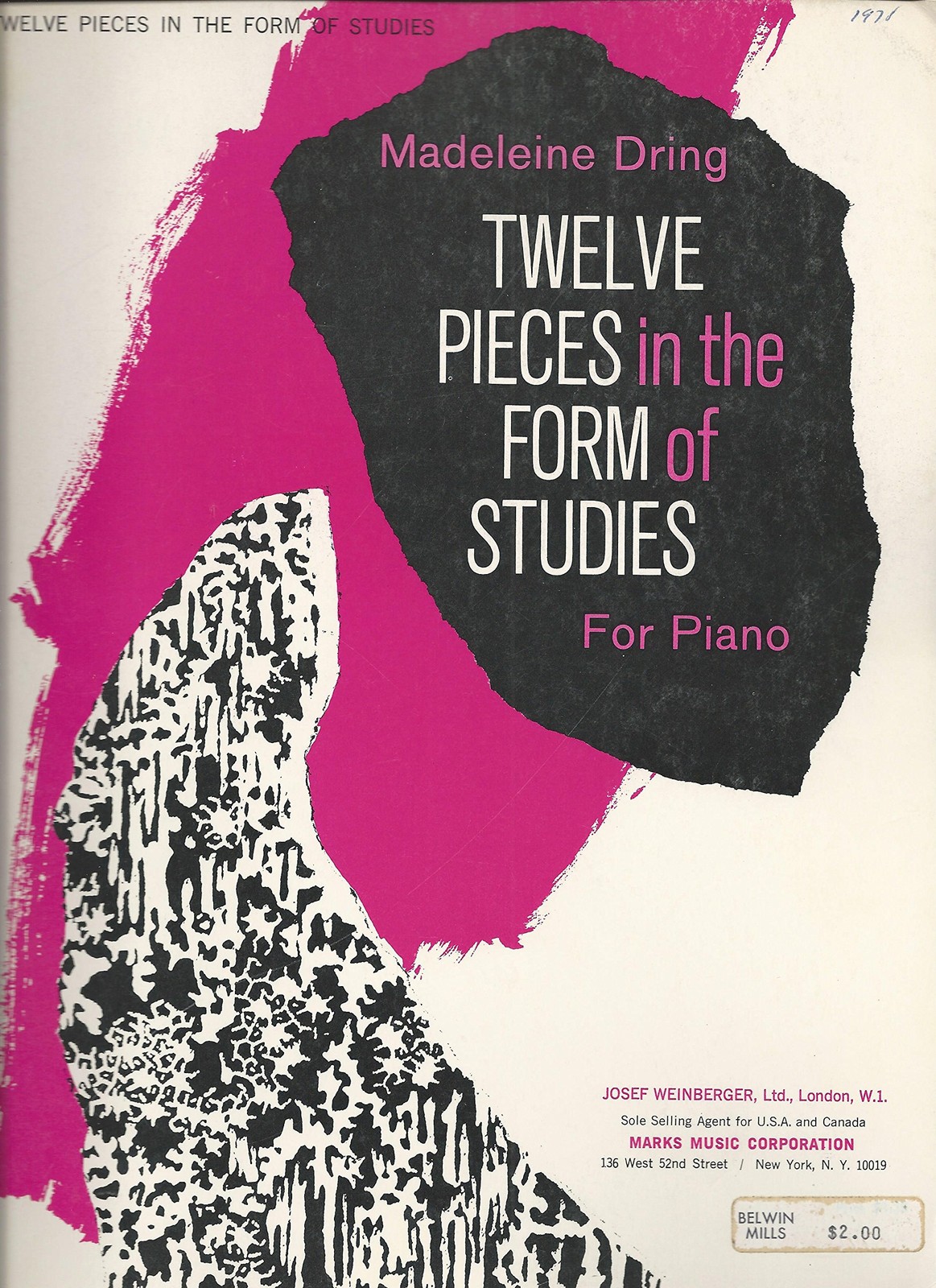 Twelve Pieces in the Form of Studies for Piano by Madeleine Dring - GOOD