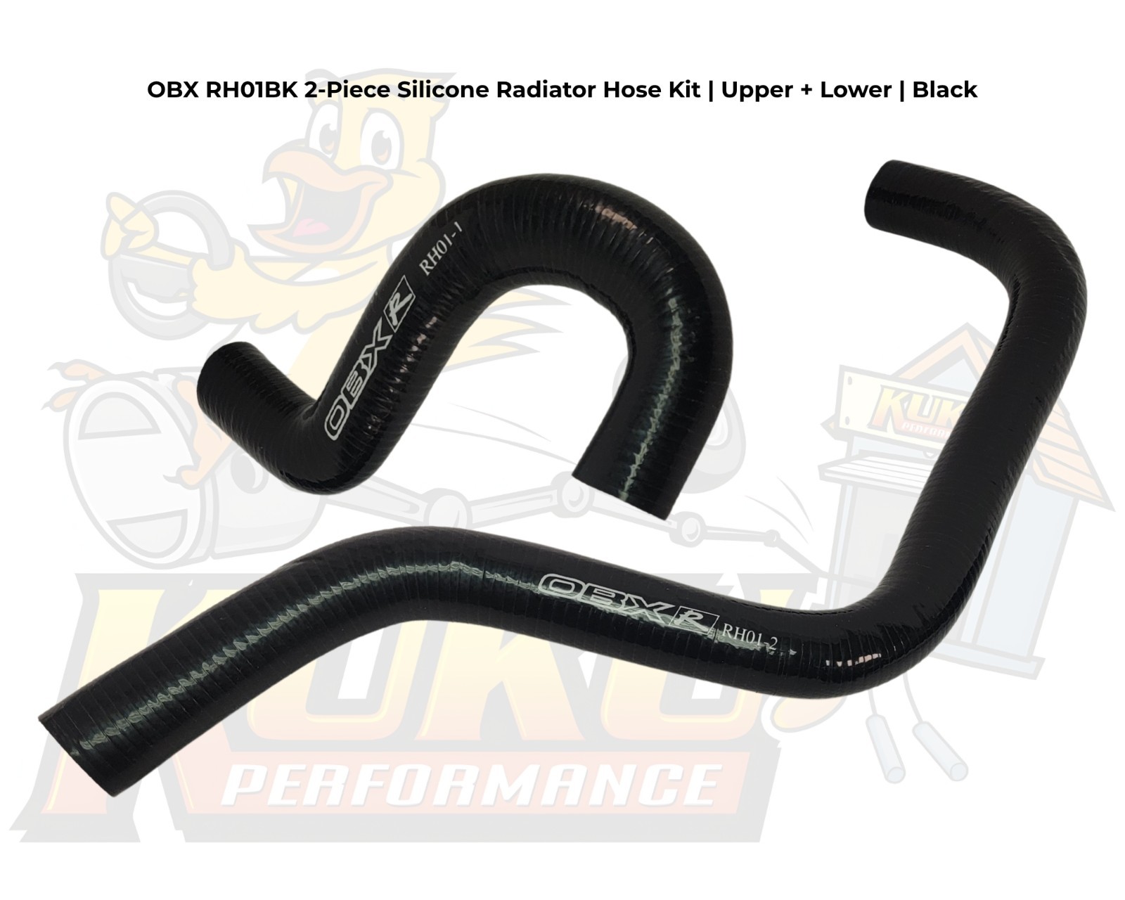OBX 100% Silicone Radiator Hose Kit | Acura Integra Honda B16 B18 | 2-Pc Kit