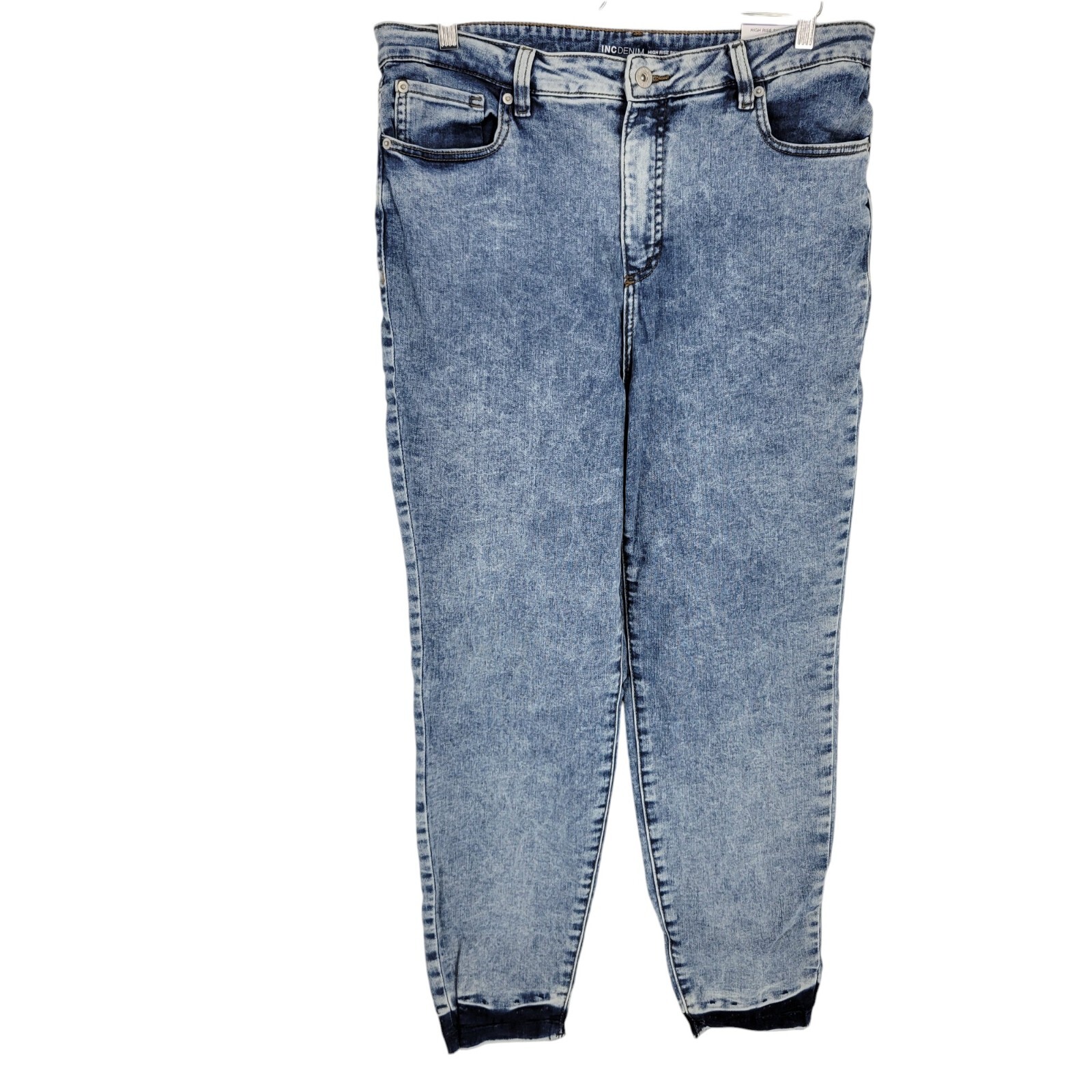 INC International Concepts High Rise Skinny Jeans 18 Core Denim Acid Wash INC International Concepts High Rise Skinny Jeans 18 Core Denim Acid Wash