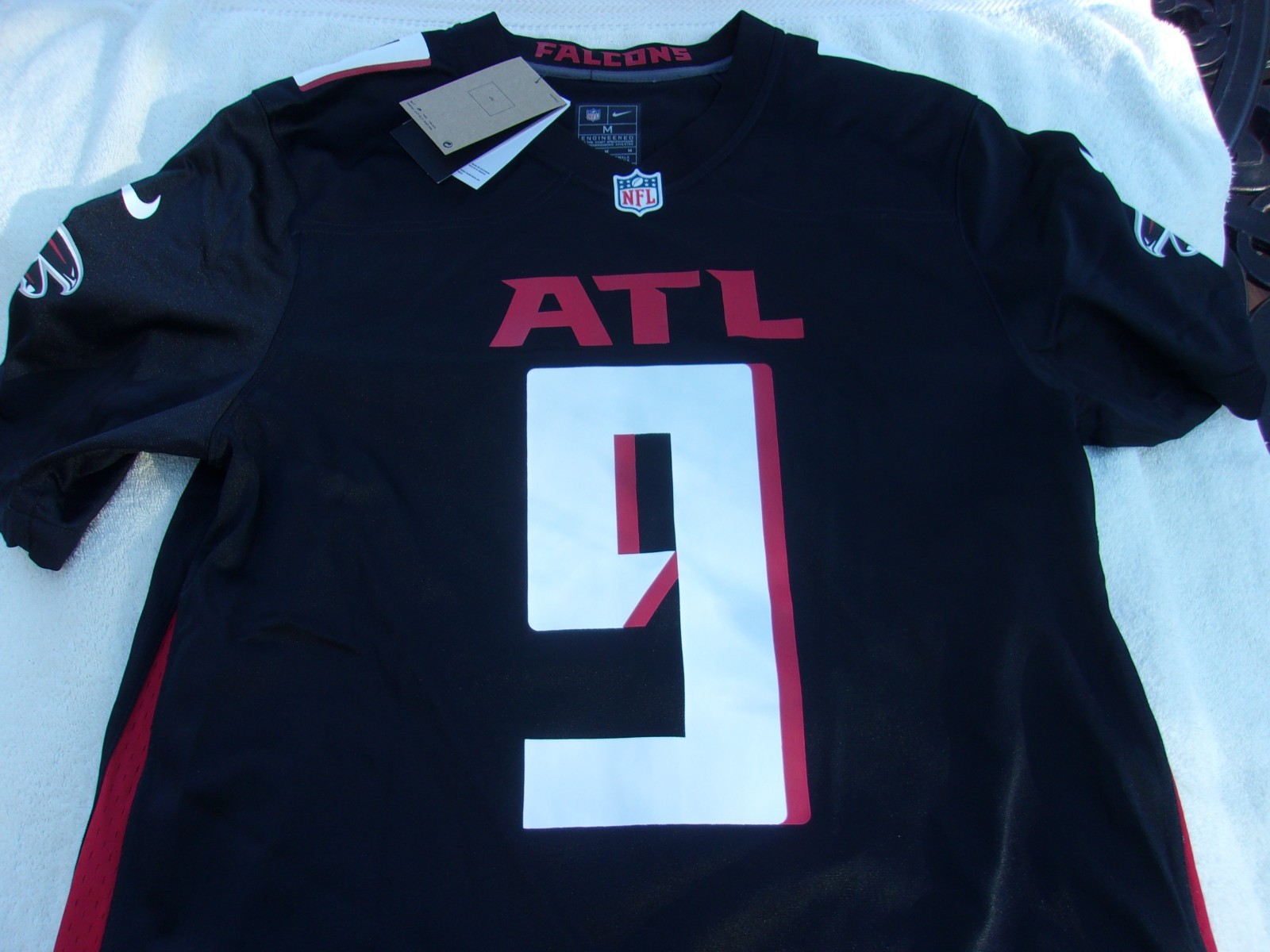 NWT Nike game jersey, $130, Penix, Jr., #9, men\'s M, L, XL, Atlanta Falcons