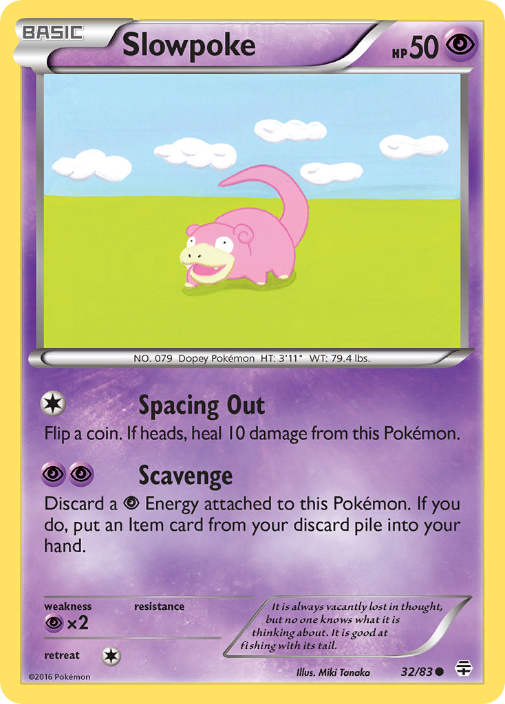 Slowpoke 32/83 Common Generations Pokemon Near Mint Slowpoke 32/83 Common Generations Pokemon Near Mint