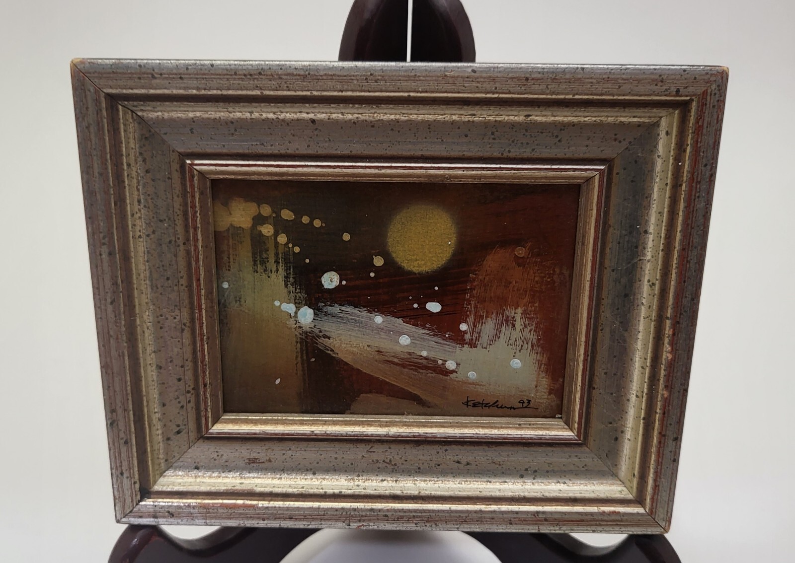 Ron Ketchum Original Miniature Painting Landscape, 1993