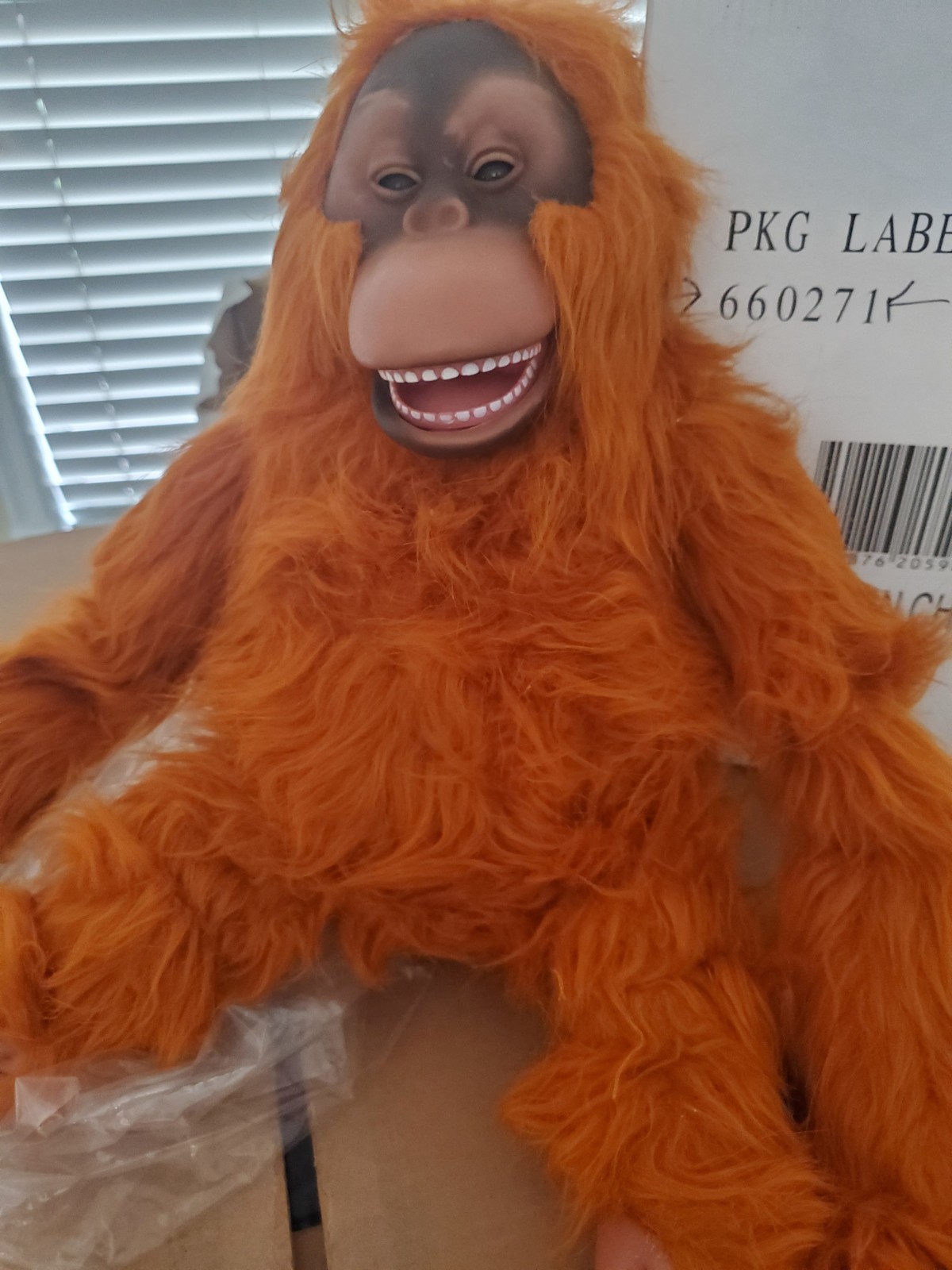 Vintage 2003 Senario Obi Tan Orangutan Interactive Plush Orange - New in Box