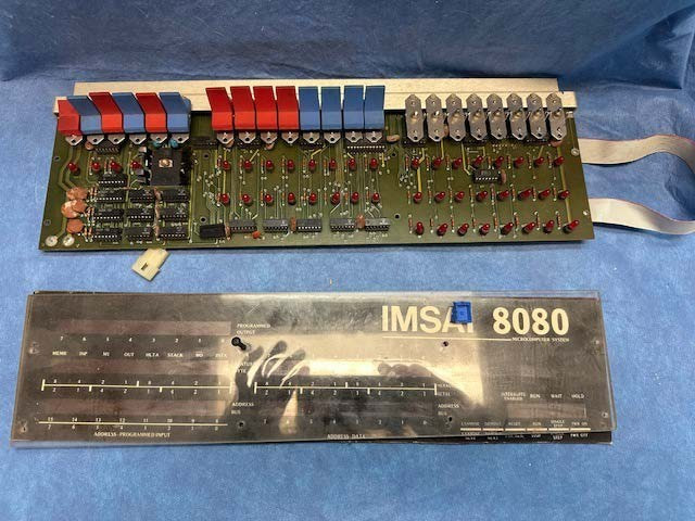 IMSAI 8080 Front Panel with faceplate, LEDs and switches - missing 8 paddles IMSAI 8080 Front Panel with faceplate, LEDs and switches - missing 8 paddles