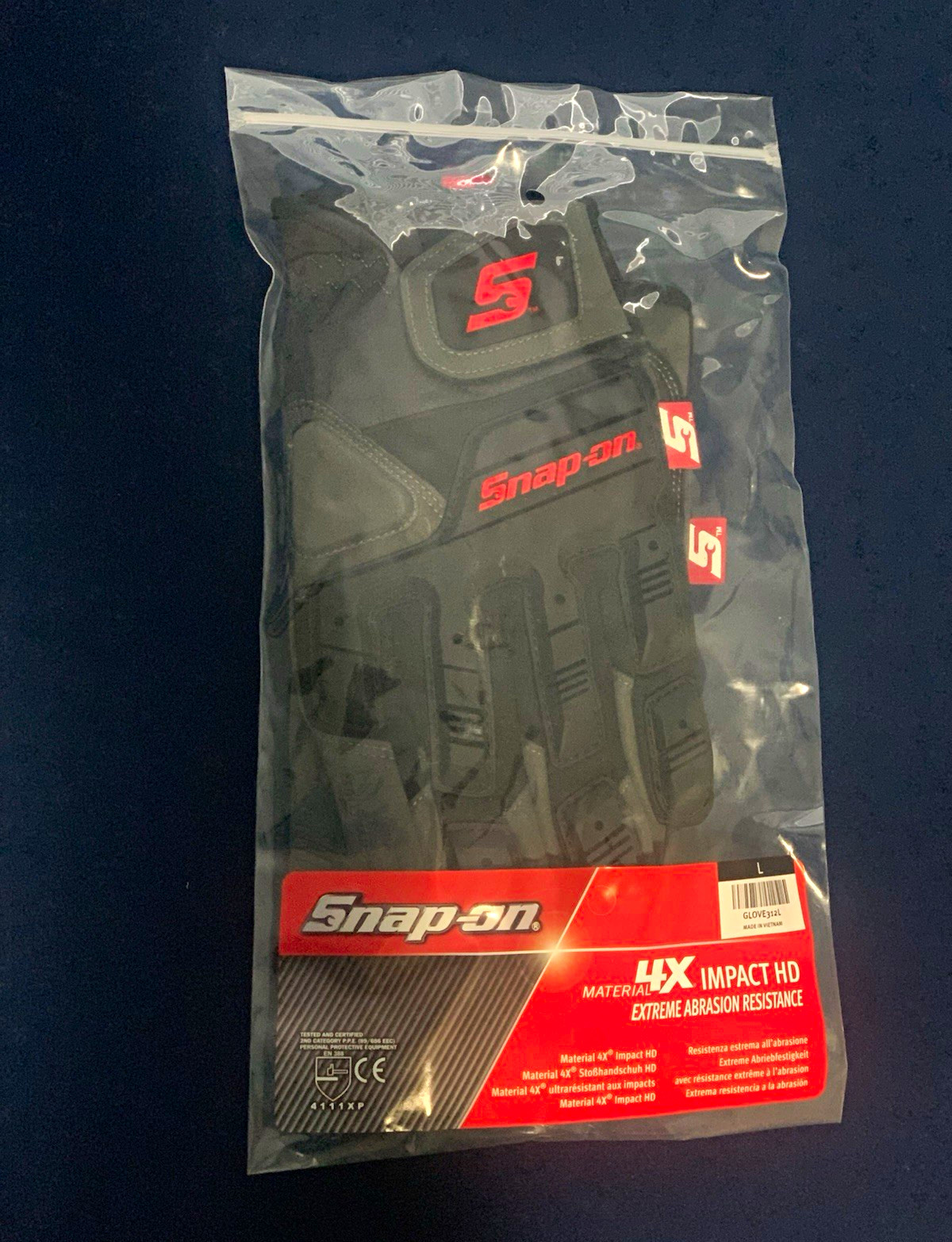 Snap-on 4X Impact HD Work Gloves Urethane/Neoprene Coating Size L GLOVE312L Snap-on 4X Impact HD Work Gloves Urethane/Neoprene Coating Size L GLOVE312L