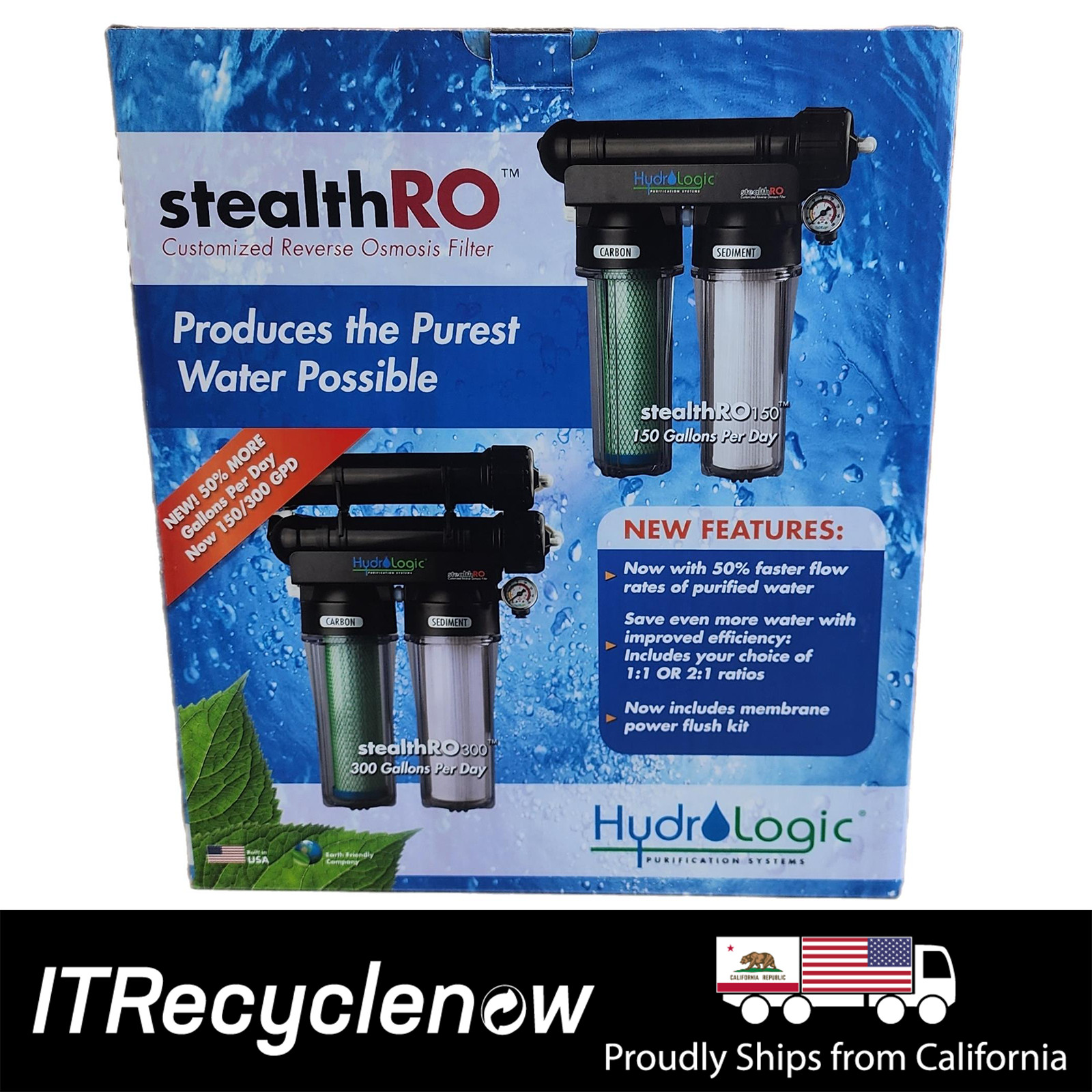 New Hydrologic Stealth-RO150 Reverse Osmosis System 150GPD Coconut Carbon Filter New Hydrologic Stealth-RO150 Reverse Osmosis System 150GPD Coconut Carbon Filter