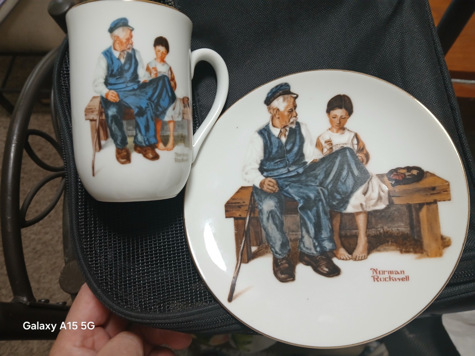 Norman Rockwell vintage cups and plates. Norman Rockwell vintage cups and plates.