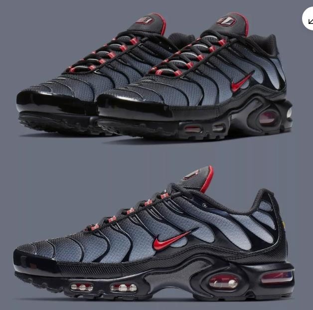 USA Nike Air Max TN Plus GREY RED Men Running Shoe Athletic Sneaker