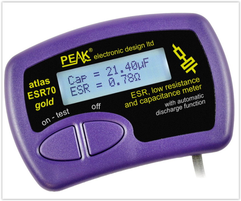 Peak Atlas ESR70 Gold ESR Analyzer Equivalent Resistance Meter w Audible Alerts