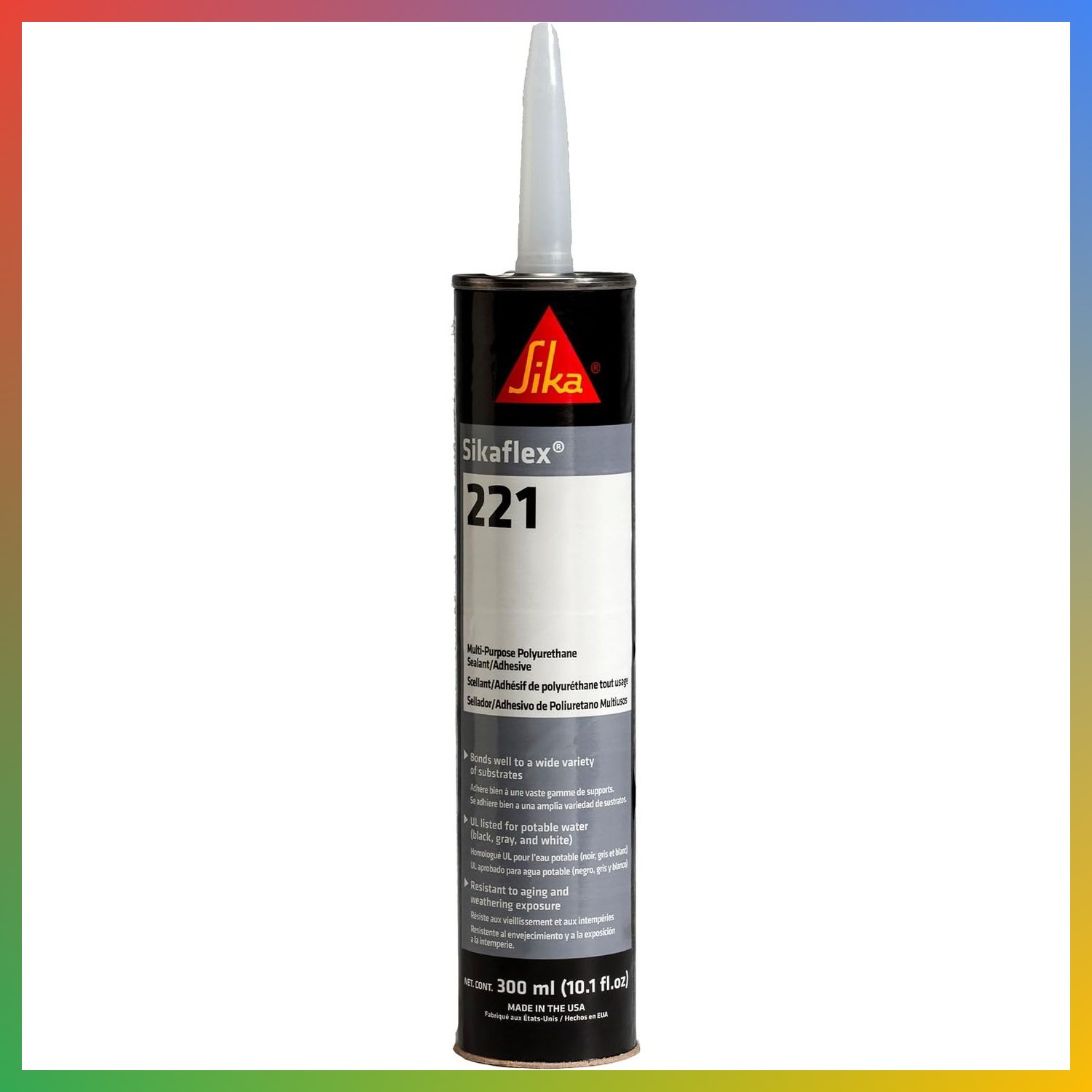 Sikaflex-221 Multi-Purpose Polyurethane Sealant/Adhesive, 10.1 fl oz, Black – Pe Sikaflex-221 Multi-Purpose Polyurethane Sealant/Adhesive, 10.1 fl oz, Black – Pe