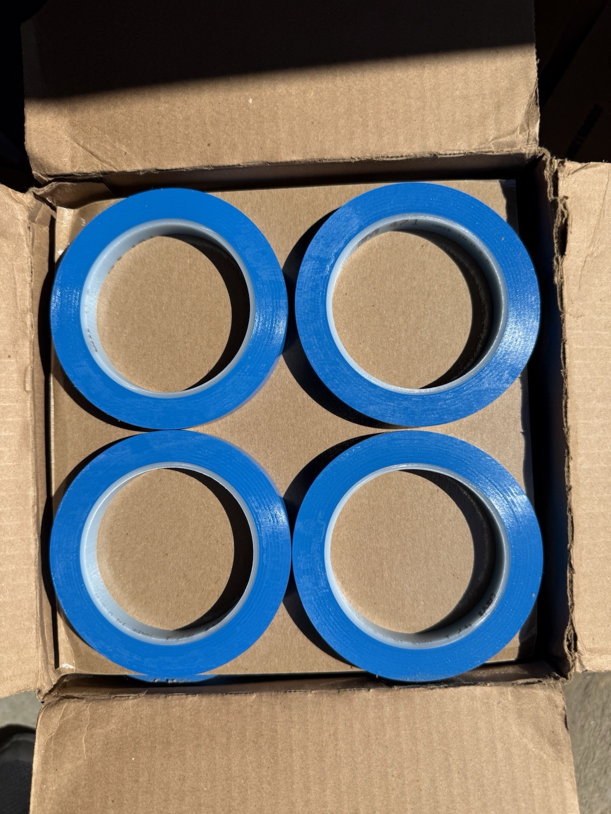 72 Rolls 3M Vinyl Tape 471 Blue 0.5 in x 36 yds 72 Rolls 3M Vinyl Tape 471 Blue 0.5 in x 36 yds