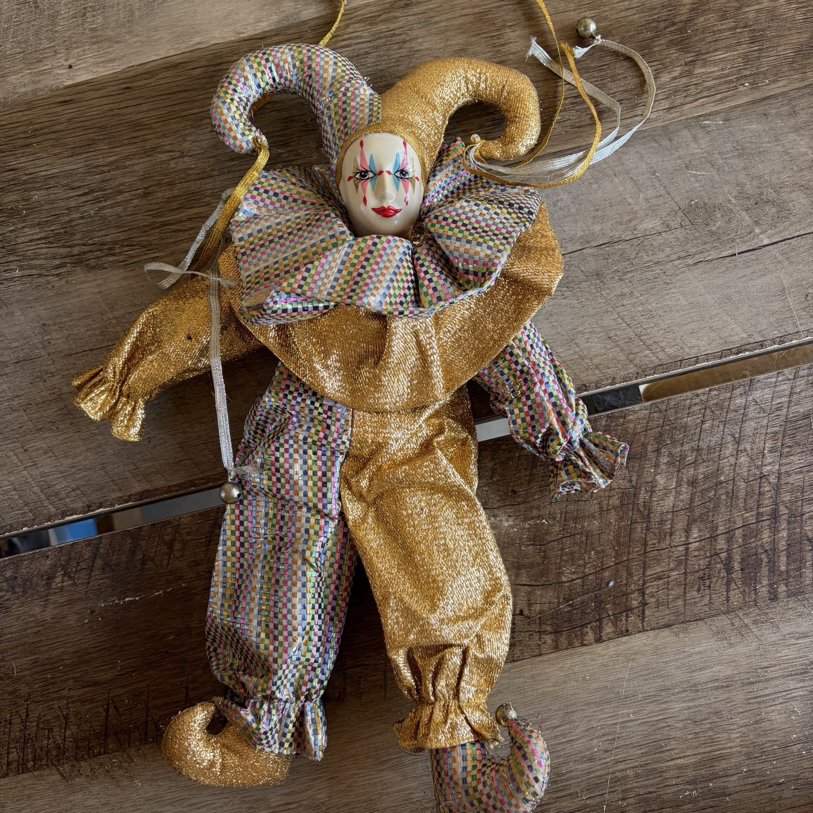 Vintage BRINNS Mardi Gras Jester Doll 15\ Vintage BRINNS Mardi Gras Jester Doll 15\