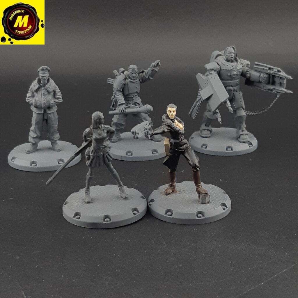 Dust Tactics German Characters - Manfred, Panzerprinz, Angela, Lara, & Sigrid...