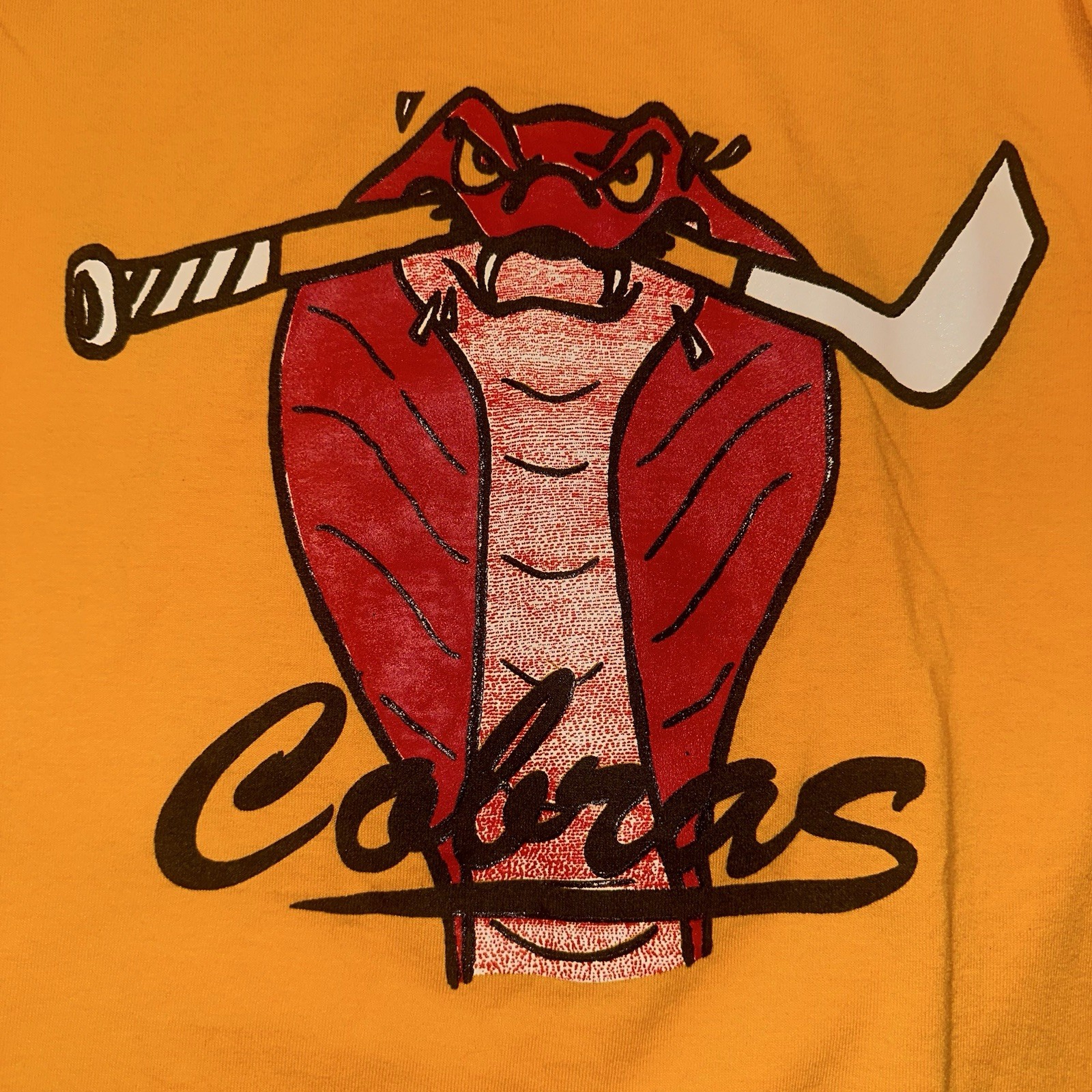 VTG 90s Single Stitch L T-shirt South Miami High Cobras Roller Hockey Flagler