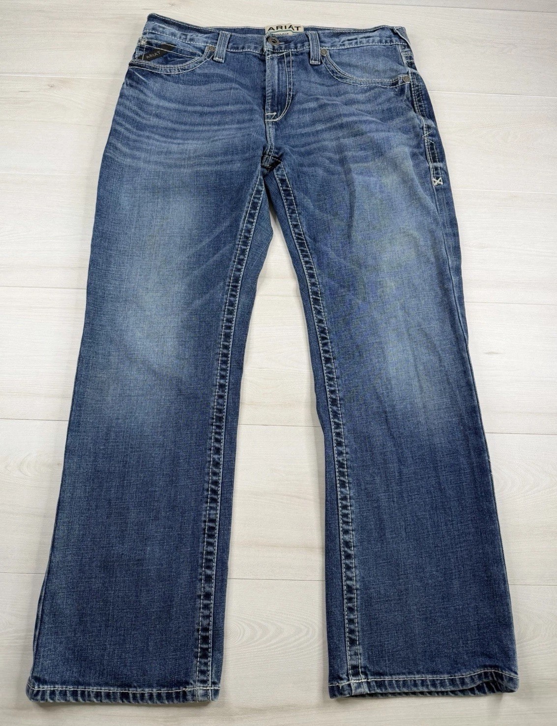 Ariat M7 Slim Straight Coltrane Jeans Stretch Denim Western Workwear Mens 34x30 Ariat M7 Slim Straight Coltrane Jeans Stretch Denim Western Workwear Mens 34x30