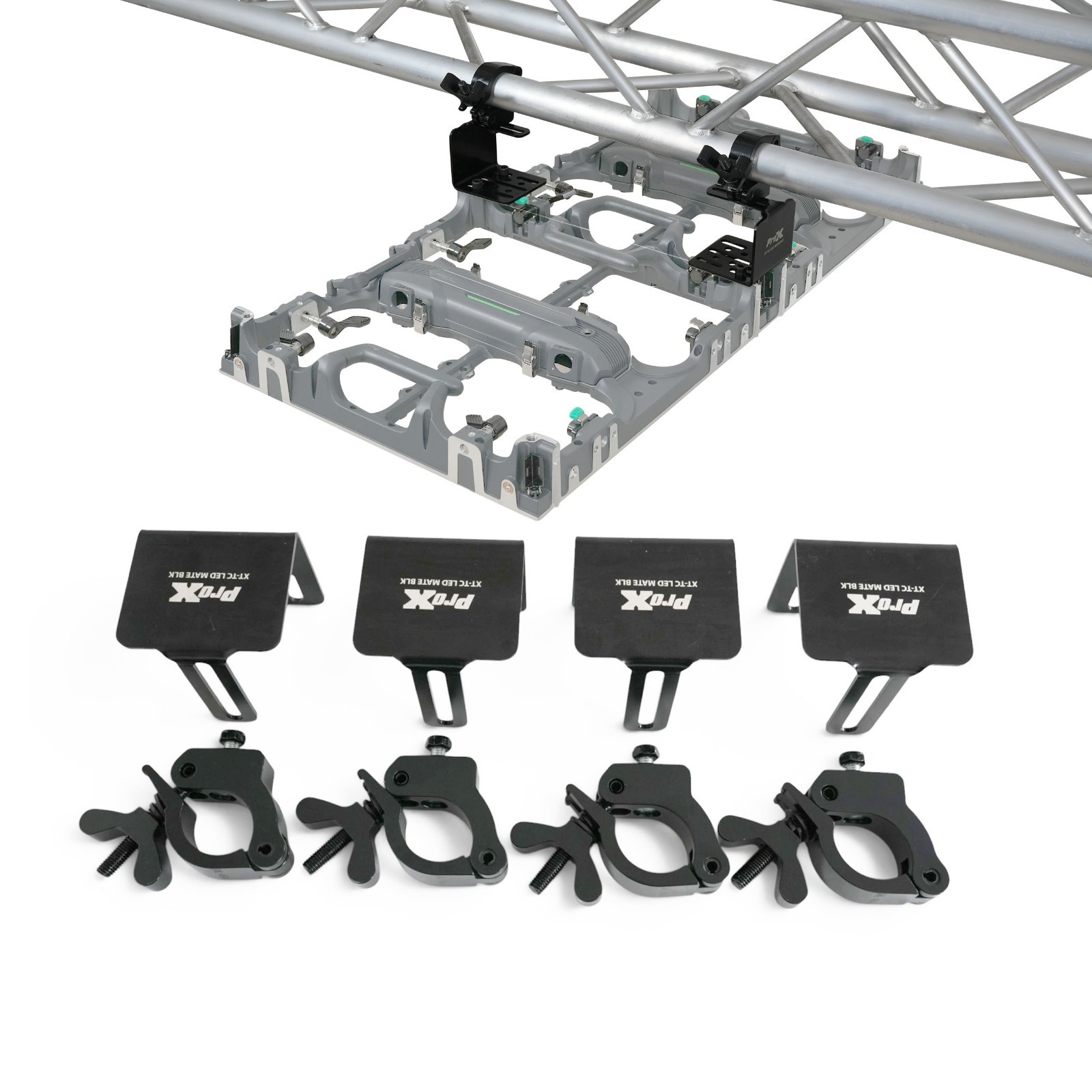 4 ProX DJ Mounting Plate & Clampr Fits 2\