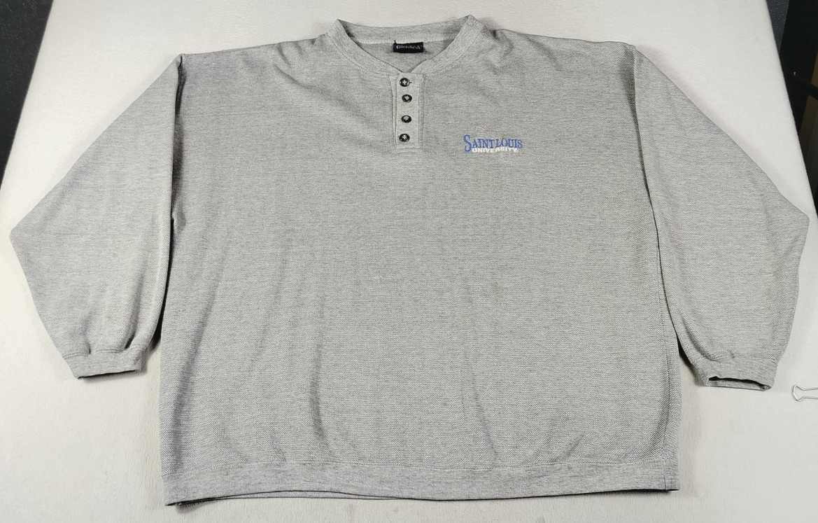 Vintage Crable Sportswear Sweatshirt Mens 2XL Gray St Louis Billikens NCAA 90s