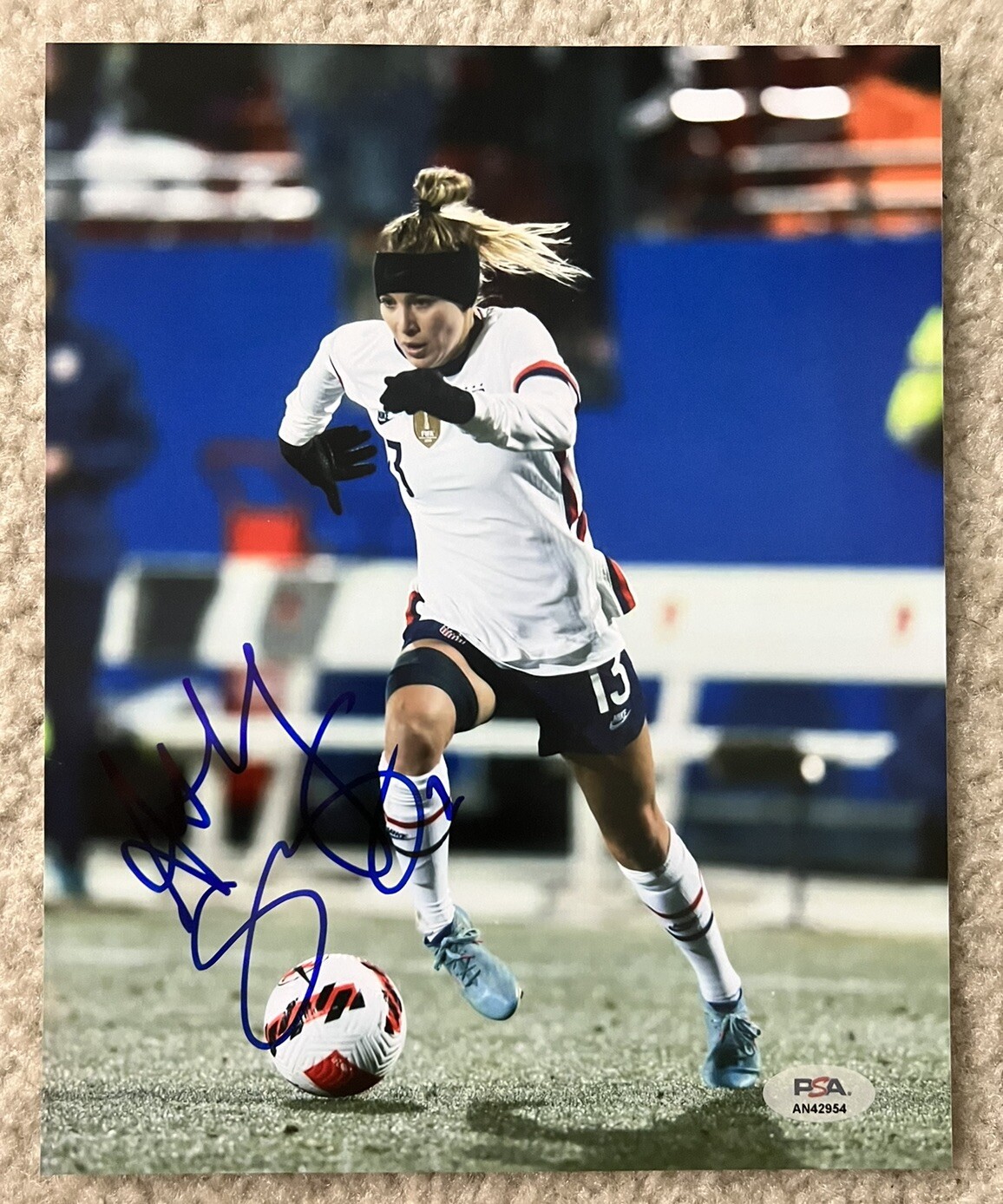 Ashley Sanchez Signed 8x10 Photo USWNT Soccer USA World Cup Autograph Psa Coa