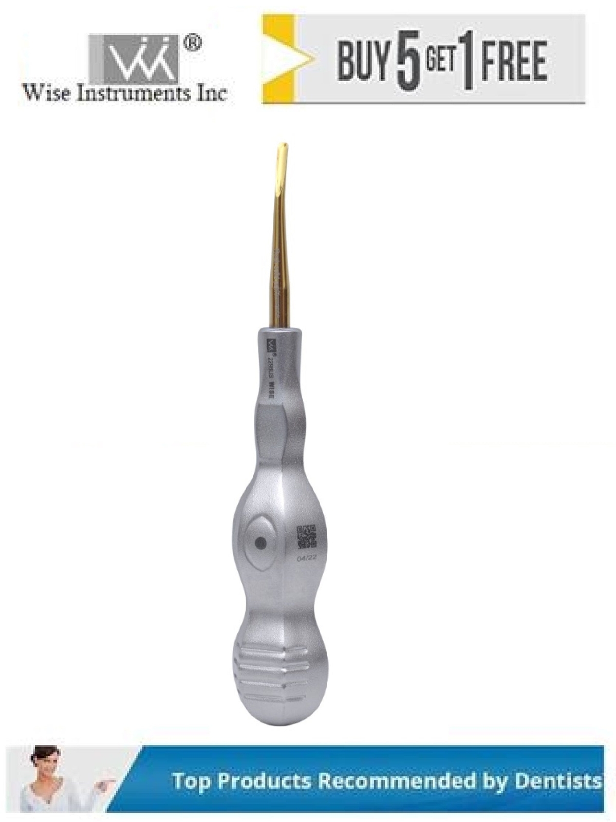 Dental Surgical Elevator 3 mm Curved Luxating Elevator