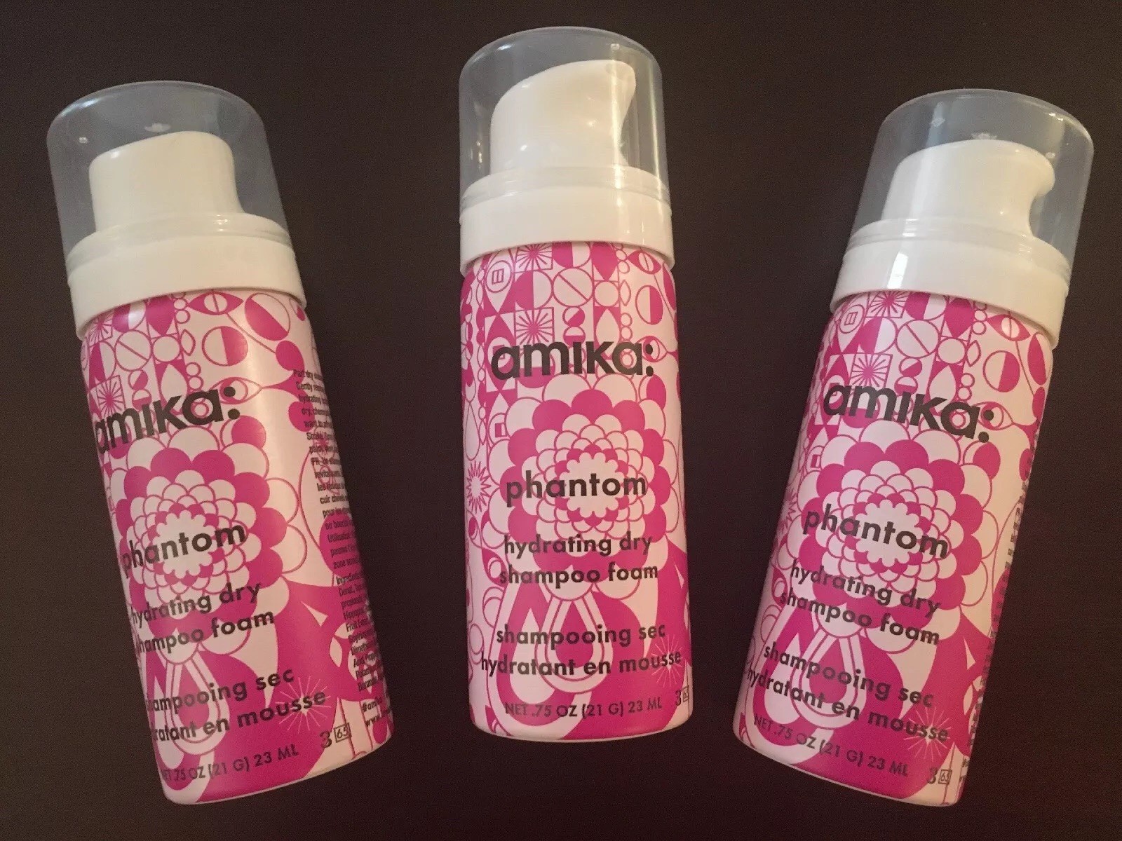 3 X Amika Phantom Hydrating Dry Shampoos 0.75 oz Travel Mini ~ Brand New 💖