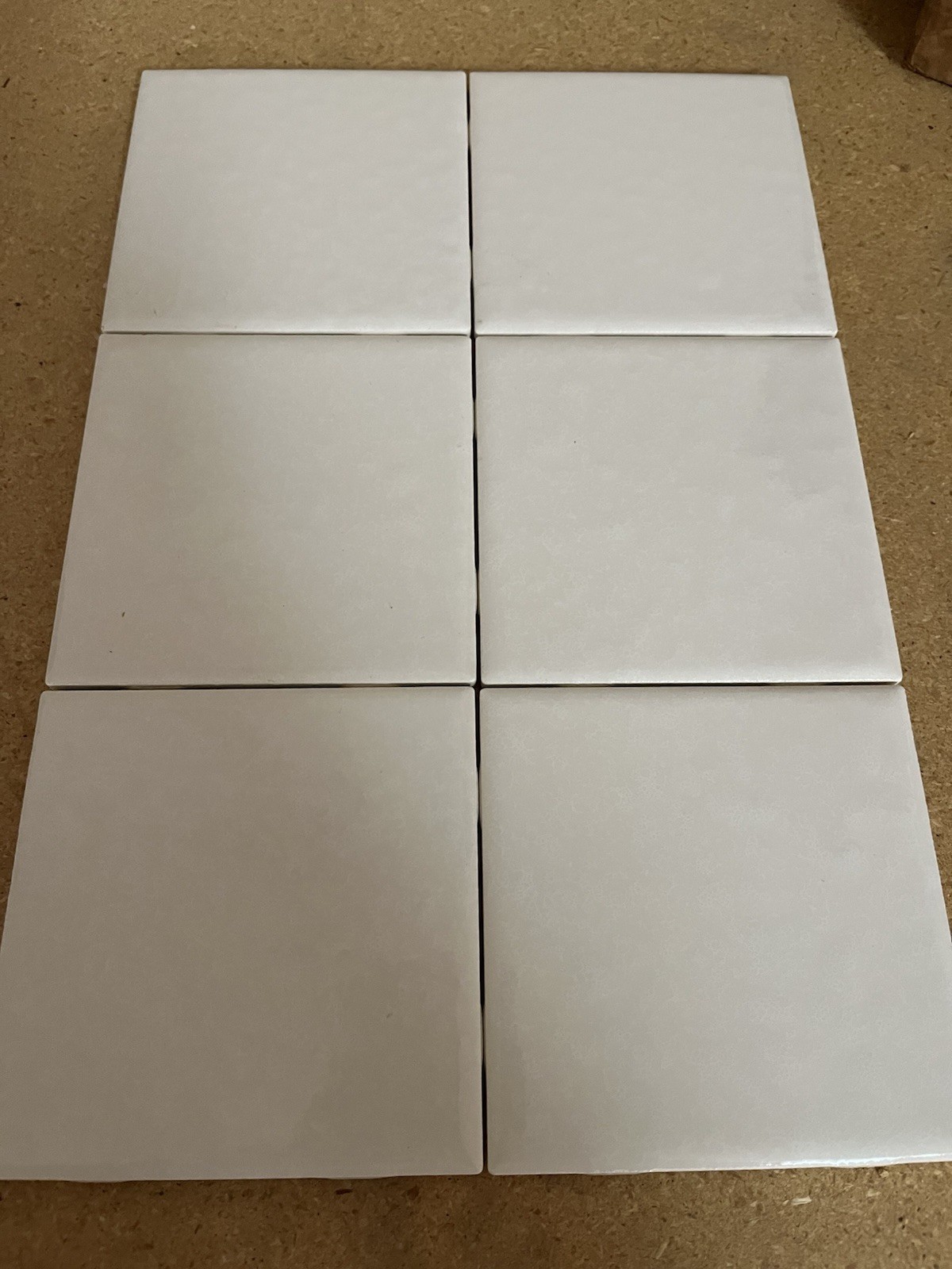 6 Pcs Vintage Daltile D400 Mayan White 4-1/4