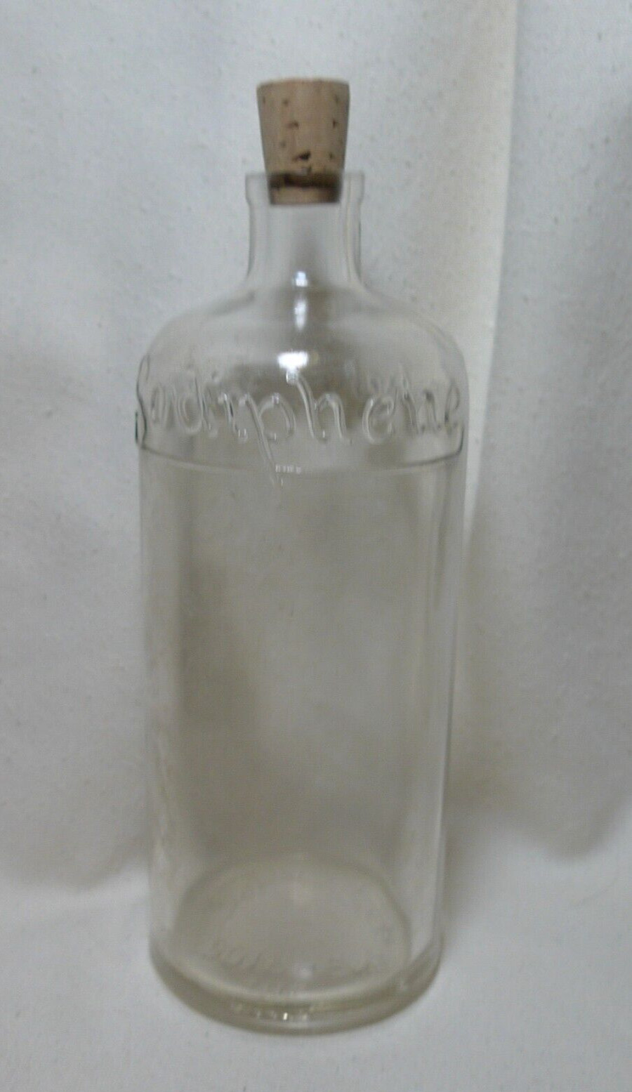 Vintage Sodiphene Clear Glass Bottle Vintage Sodiphene Clear Glass Bottle