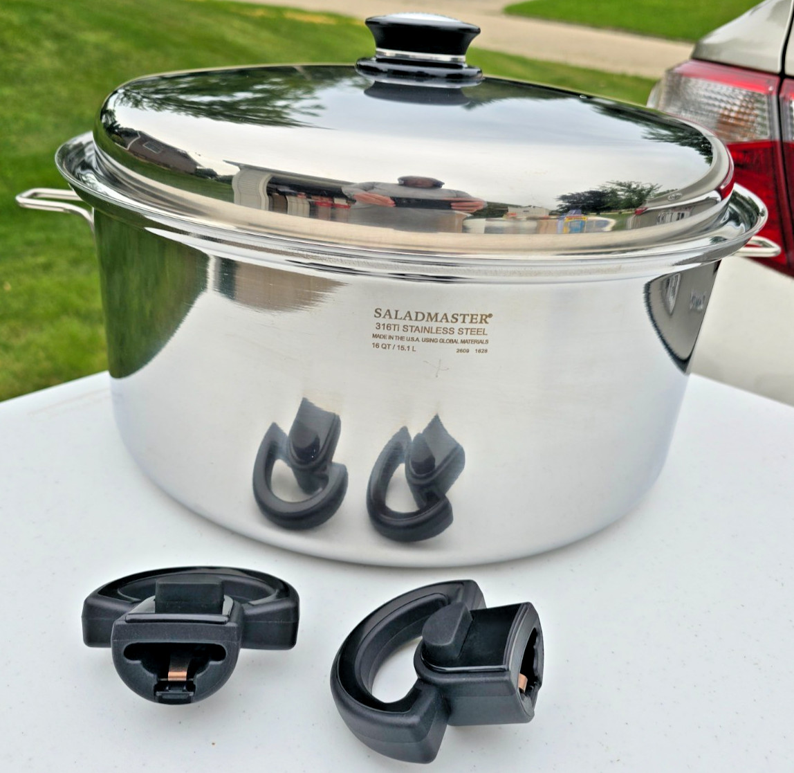 NEW Saladmaster 16 Qt 316Ti Stainless Steel Stock Pot HUGE Pan & Cover Cookware