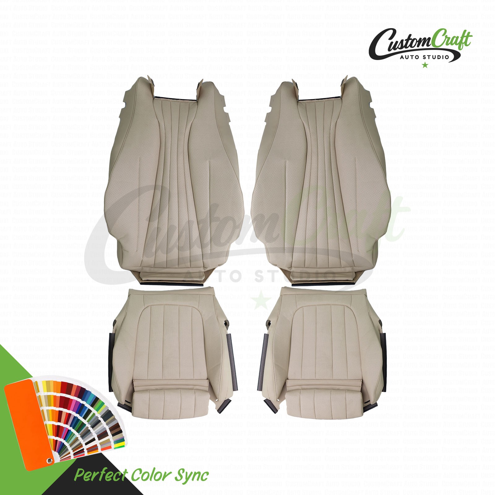 Fit 2017-2021 Mercedes-Benz E-Class E400 Cabriolet  Driver Passenger Seat Cover