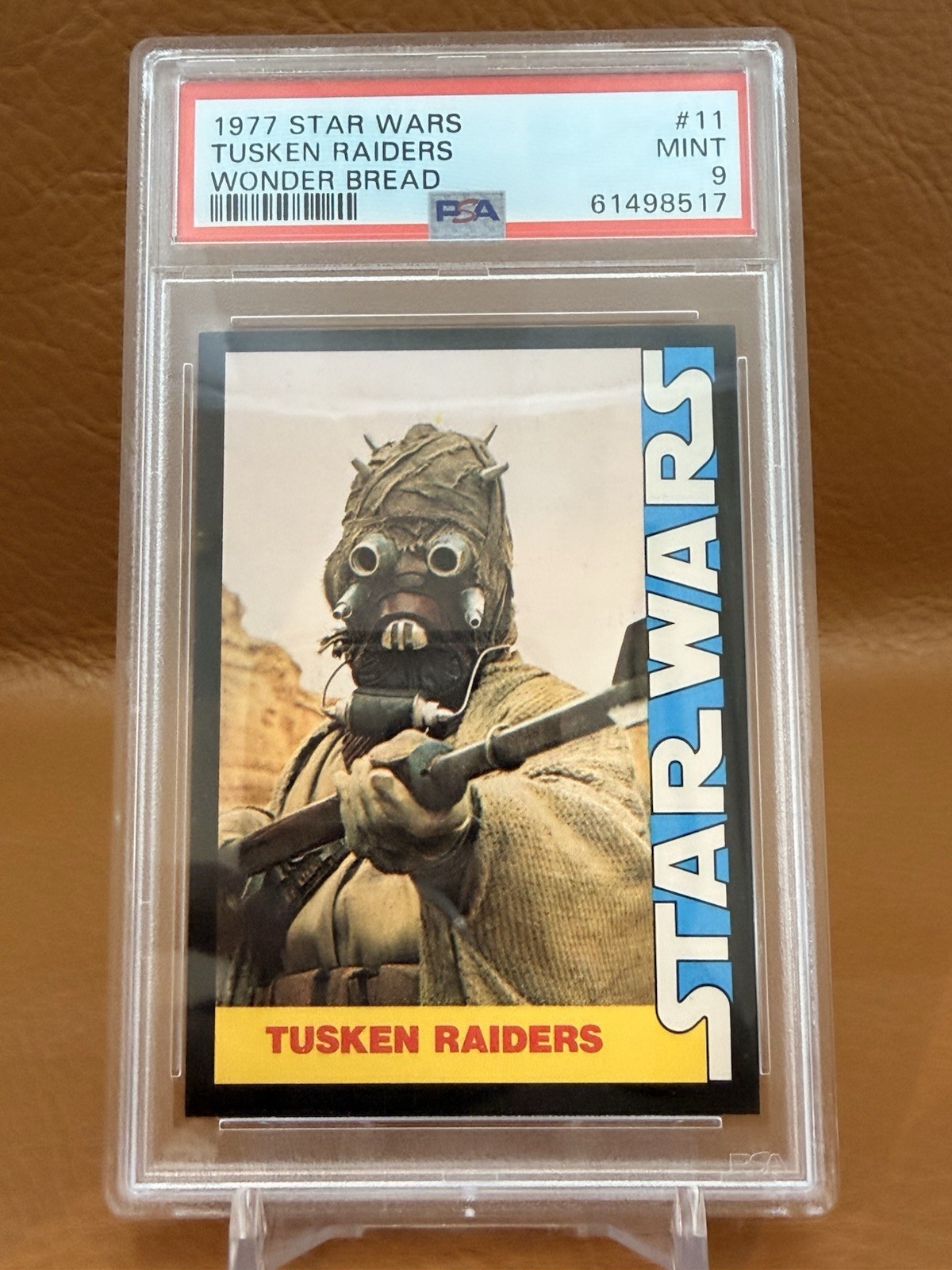 1977 Star Wars Wonder Bread - Tusken Raiders #11 -  PSA 9 MINT - Dark Borders