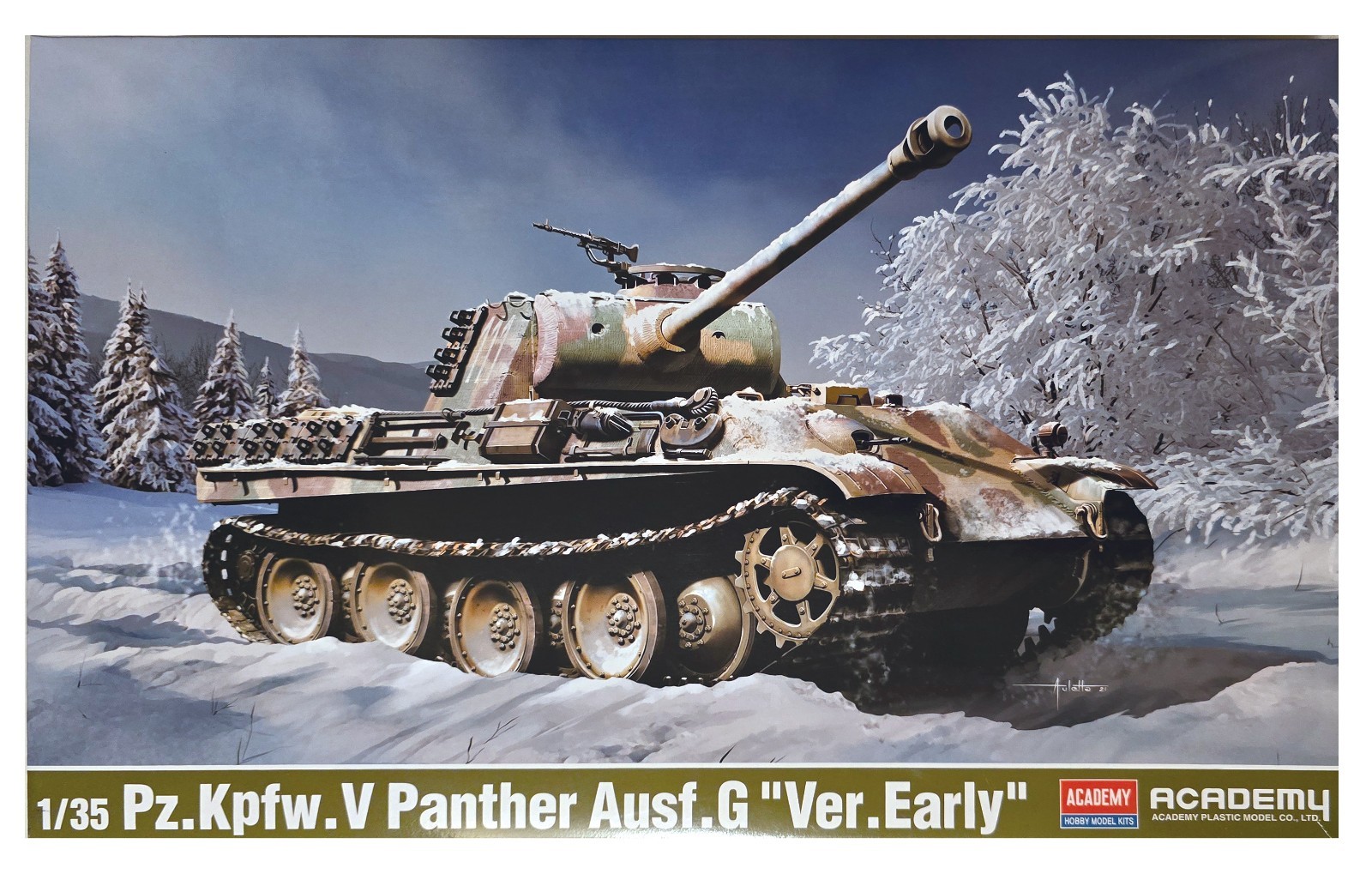 Academy 1/35 Panther Ausf. G Early Version 13529 WWII German Tank Model Kit Academy 1/35 Panther Ausf. G Early Version 13529 WWII German Tank Model Kit