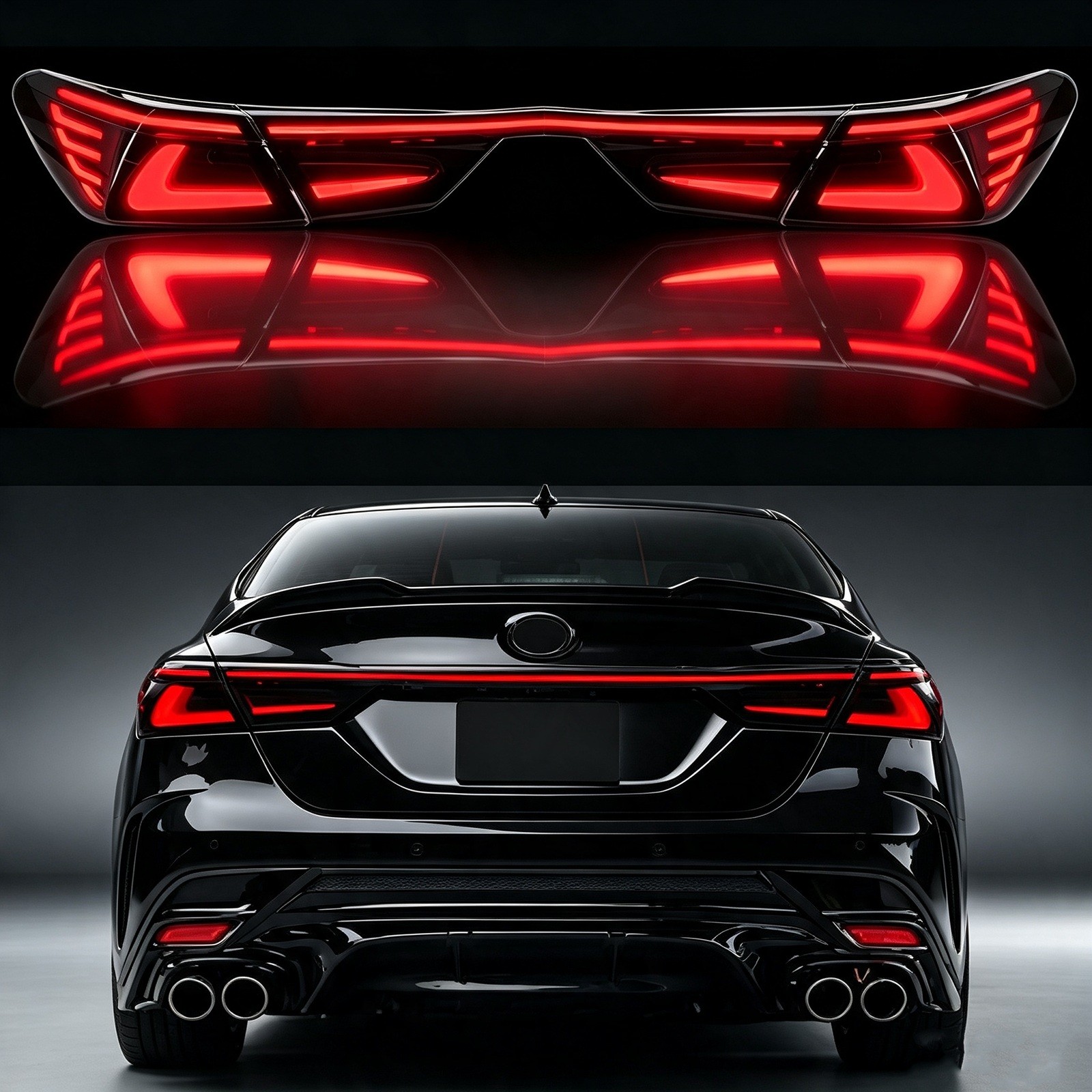 LED Smoked Sequential Tail Lights For Toyota Camry 2018-24 w/Trunk Lid Rear Lamp