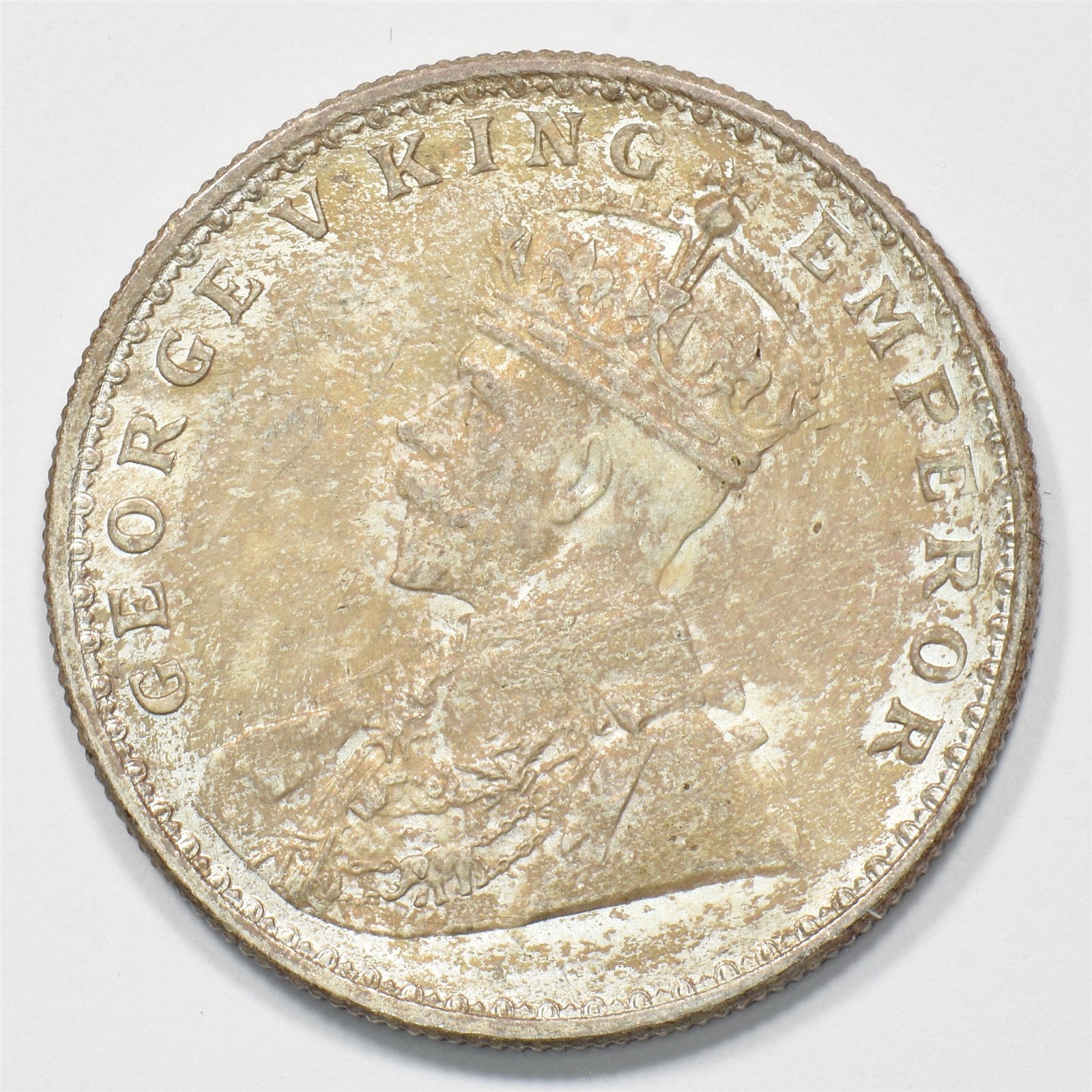 British India 1920 George V Rupee Silver P240181 British India 1920 George V Rupee Silver P240181
