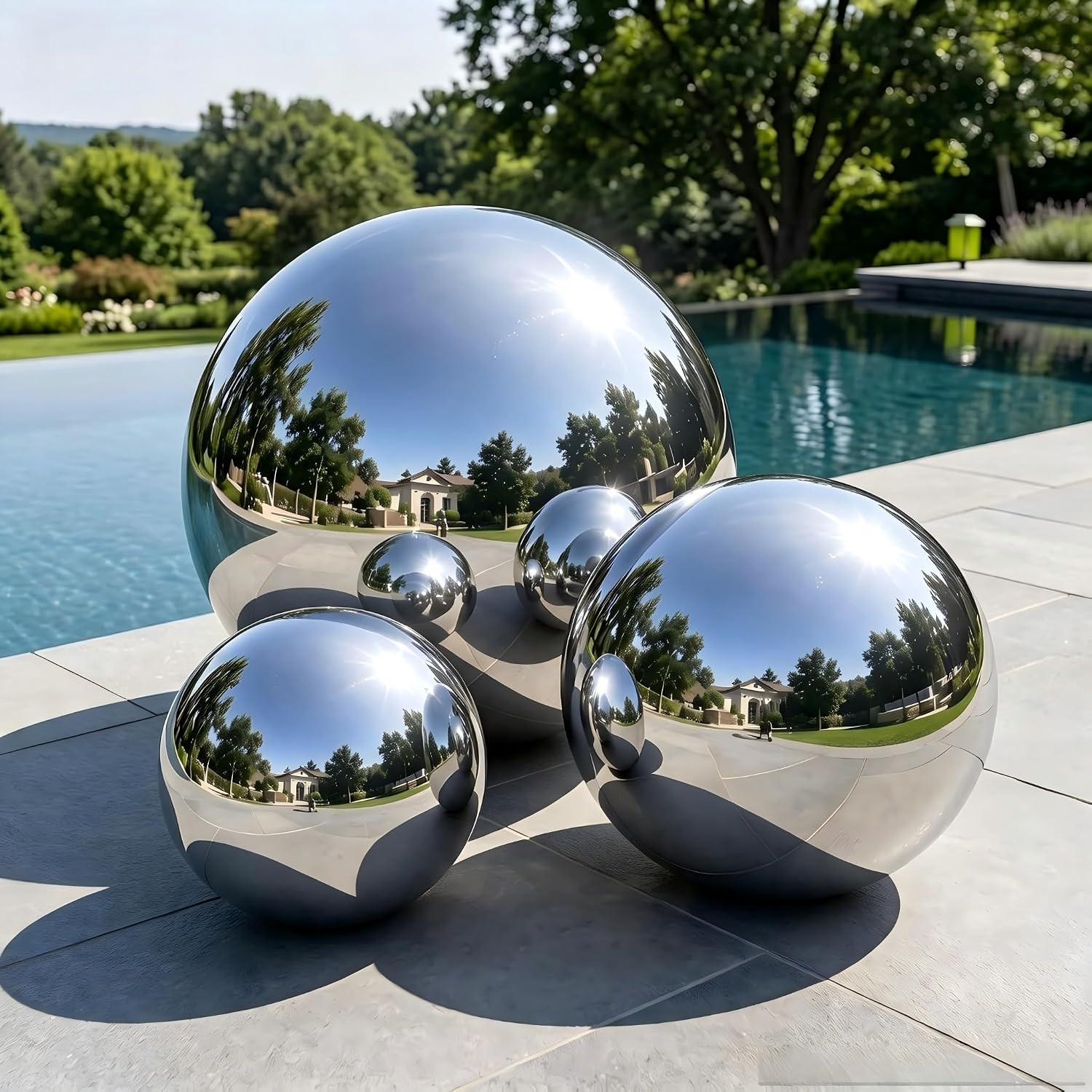 3PCS Silver Inflatable Mirror Ball Set for Wedding Disco Party Decorations | 47+