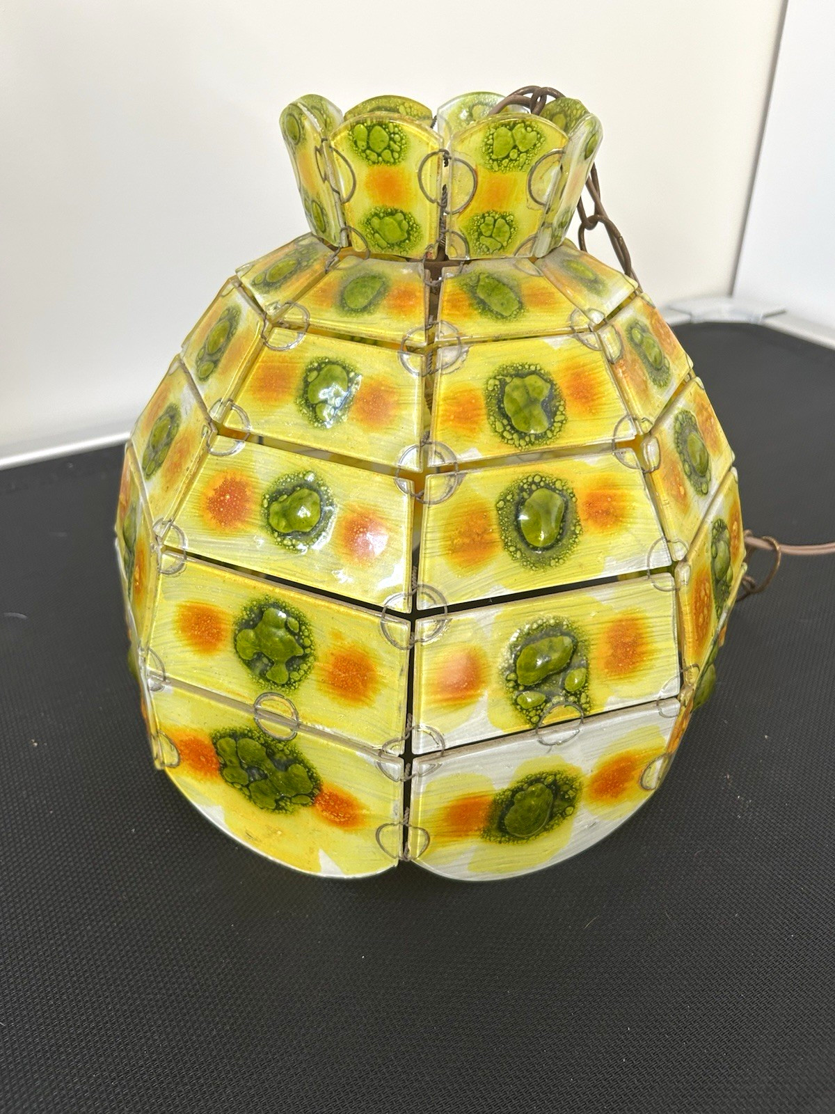 Felipe Derfinger Vintage Mid Century Modern Glass Panel Lamp Shade Felipe Derfinger Vintage Mid Century Modern Glass Panel Lamp Shade