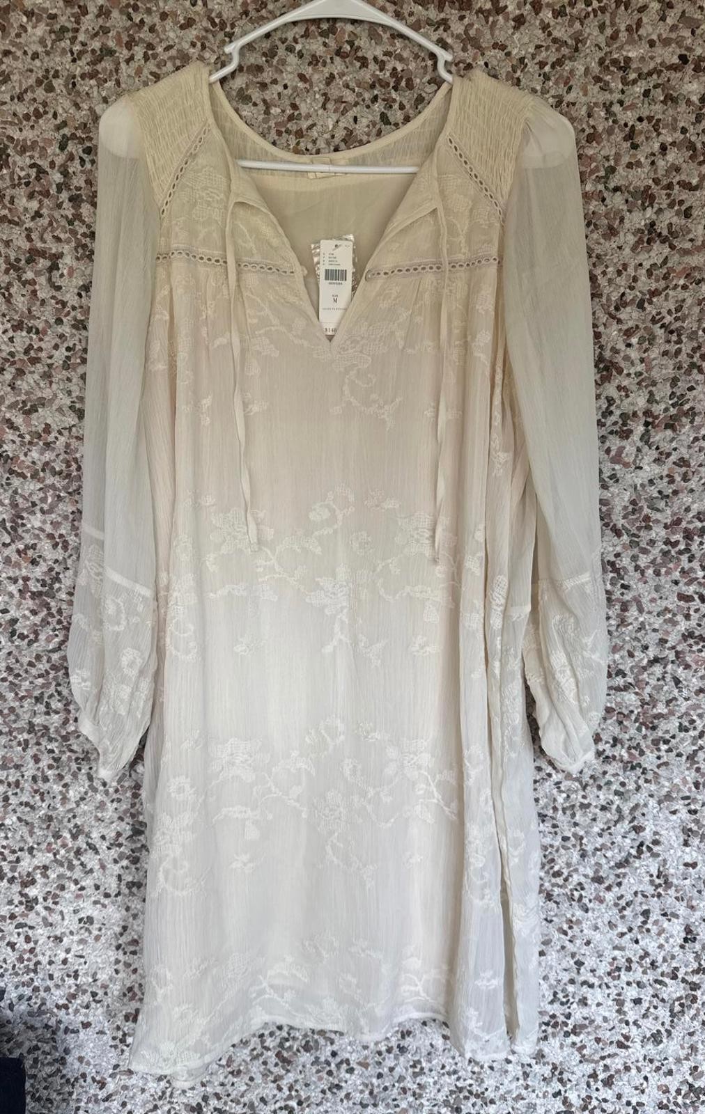 Tiny by Anthropologie Ivory Embroidered Dress – NWT Size M Tiny by Anthropologie Ivory Embroidered Dress – NWT Size M