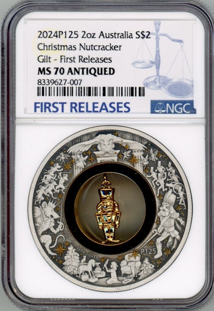 2024 Australia Nutcracker 2oz Silver Coin NGC 70 FR +Box COA 2024 Australia Nutcracker 2oz Silver Coin NGC 70 FR +Box COA