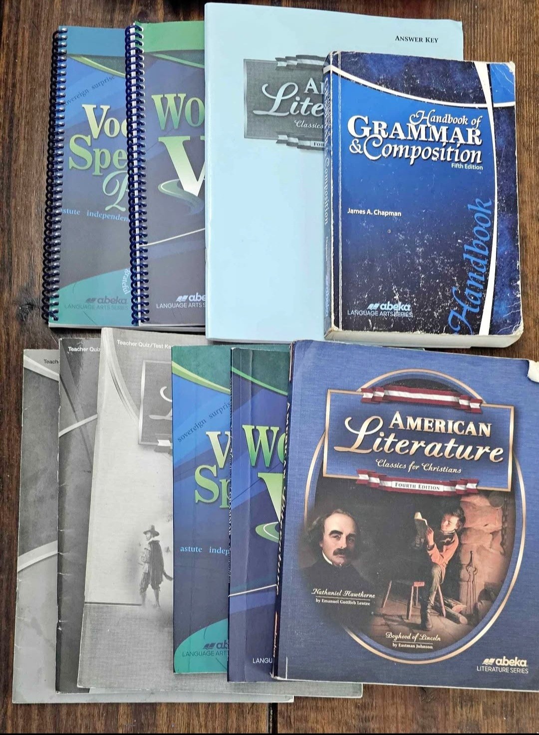 Abeka American Literature Vol 1 & 2 + Grammar & Composition Teacher’s Ed Key