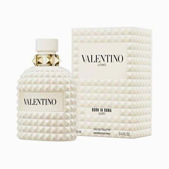 Valentino Uomo Born In Roma Ivory Eau de Toilette Spray Regular Size 3.4 fl oz Valentino Uomo Born In Roma Ivory Eau de Toilette Spray Regular Size 3.4 fl oz