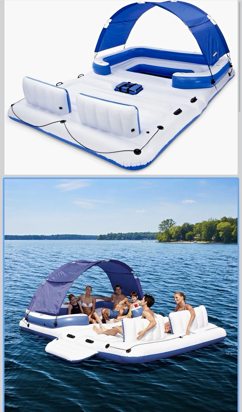 Bestway CoolerZ Tropical Breeze 6-Person Inflatable Party Island w/ Sunshade