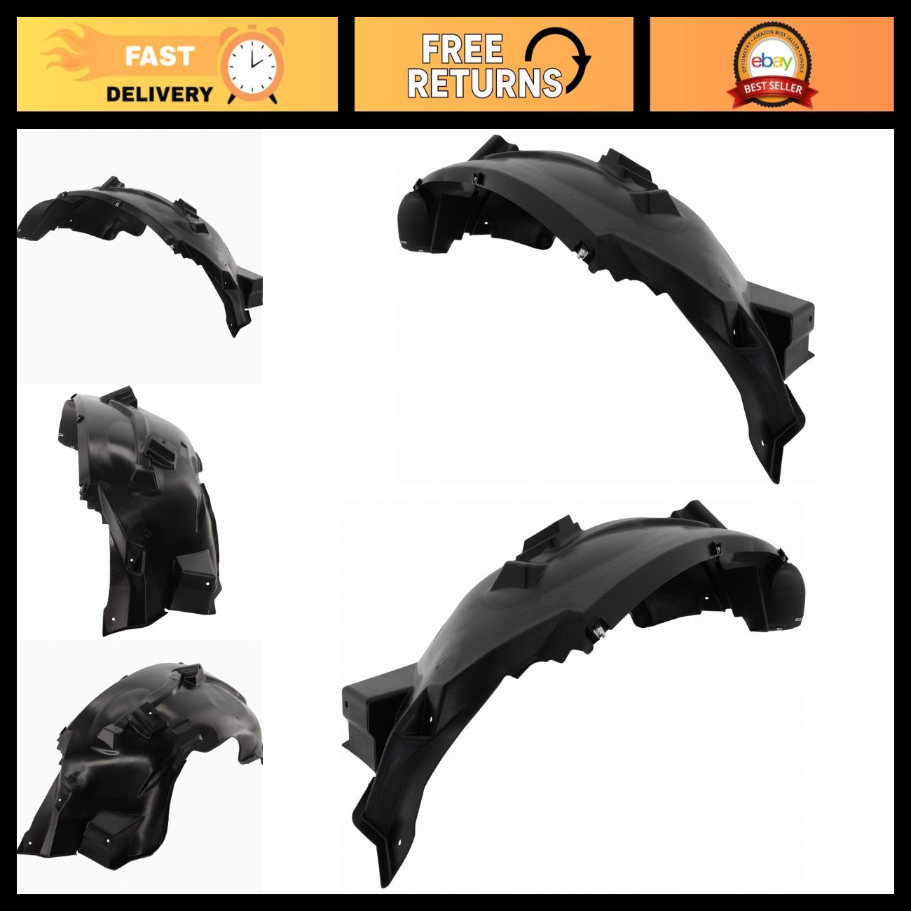 Fender Liners for 2015-2020 Ford F-150 - Front Driver & Passenger Side, Durable Fender Liners for 2015-2020 Ford F-150 - Front Driver & Passenger Side, Durable
