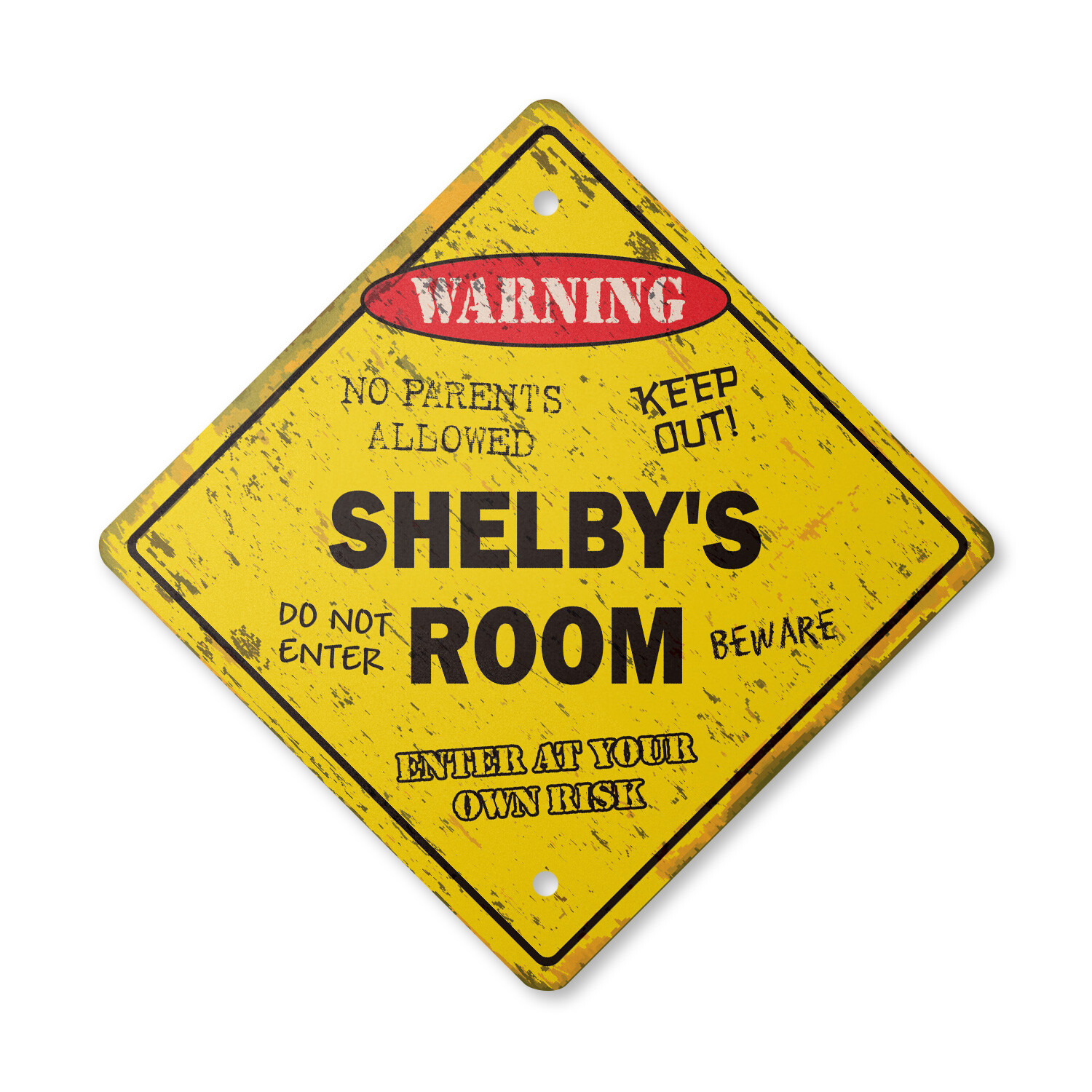 Shelby\'s Room Vintage Crossing Sign Xing Plastic Rustic kids bedroom children\'s