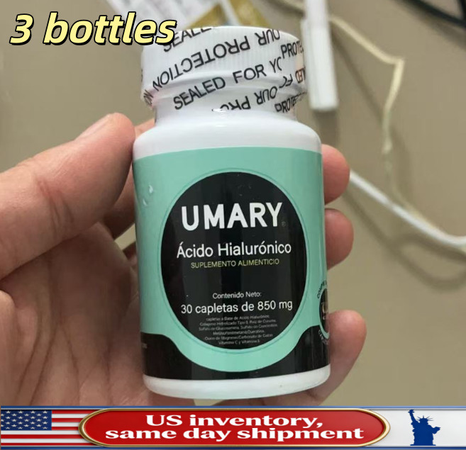 New 3 bottles Hyaluronic-Acid 30 Capsules 850mg Daily Health Supplement US-*-*--