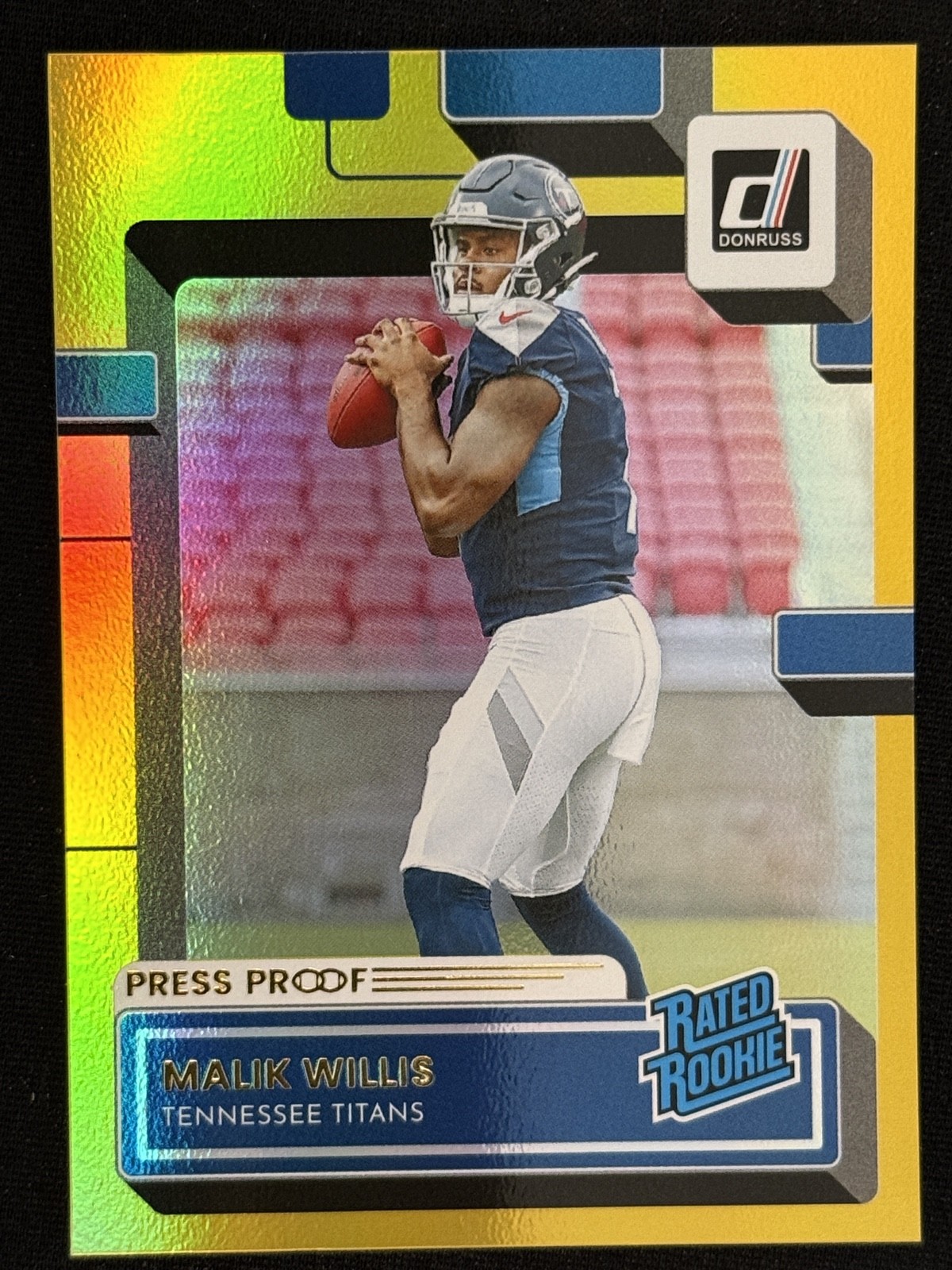 2022 Panini Donruss - Rated Rookie Malik Willis #303 Press Proof Premium RC