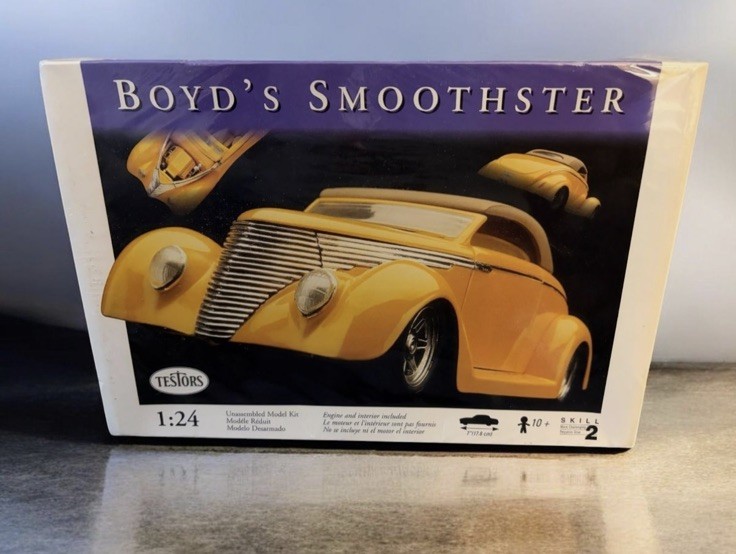 Testors 1/24 scale Boyd\'s Smoothster 1937 Ford Cabriolet Model Car Kit ~A Testors 1/24 scale Boyd\'s Smoothster 1937 Ford Cabriolet Model Car Kit ~A